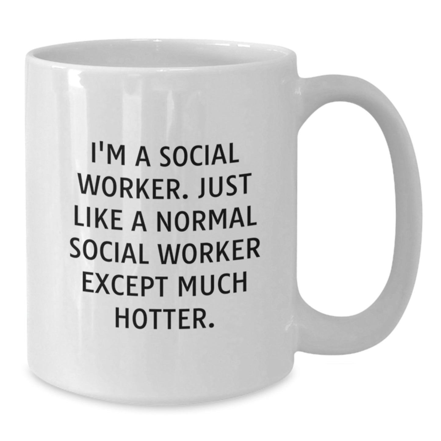Funny Christmas Unique Gifts for a Social Worker, White Coffee Mug with 'I'm A Social Worker' Quote, Perfect for Coworkers, Friends, or Family - Additional