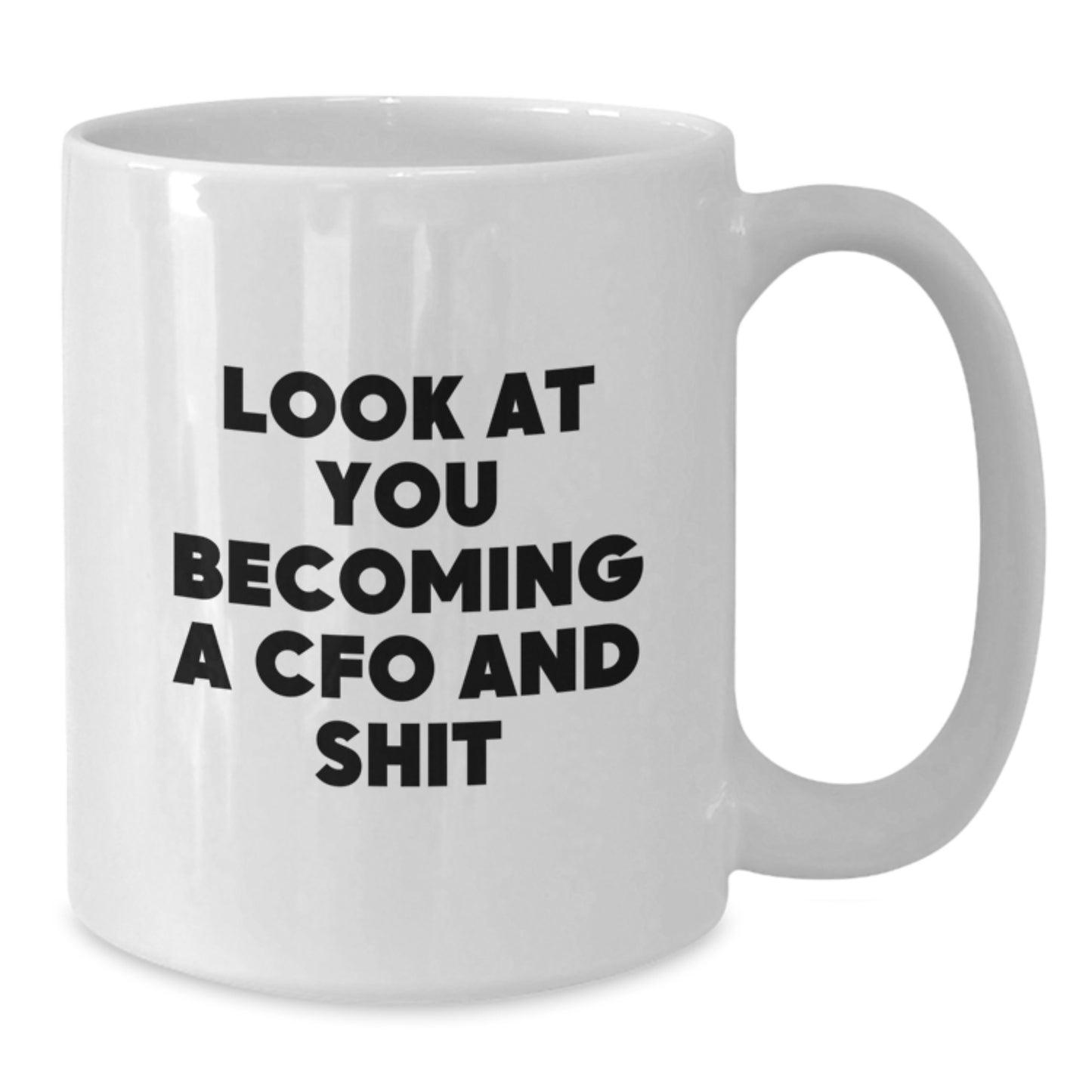 Funny CFO Gifts White Coffee Mug Look At You Becoming A Cfo And Shit for Graduation Unique Gifts from Friends - Additional