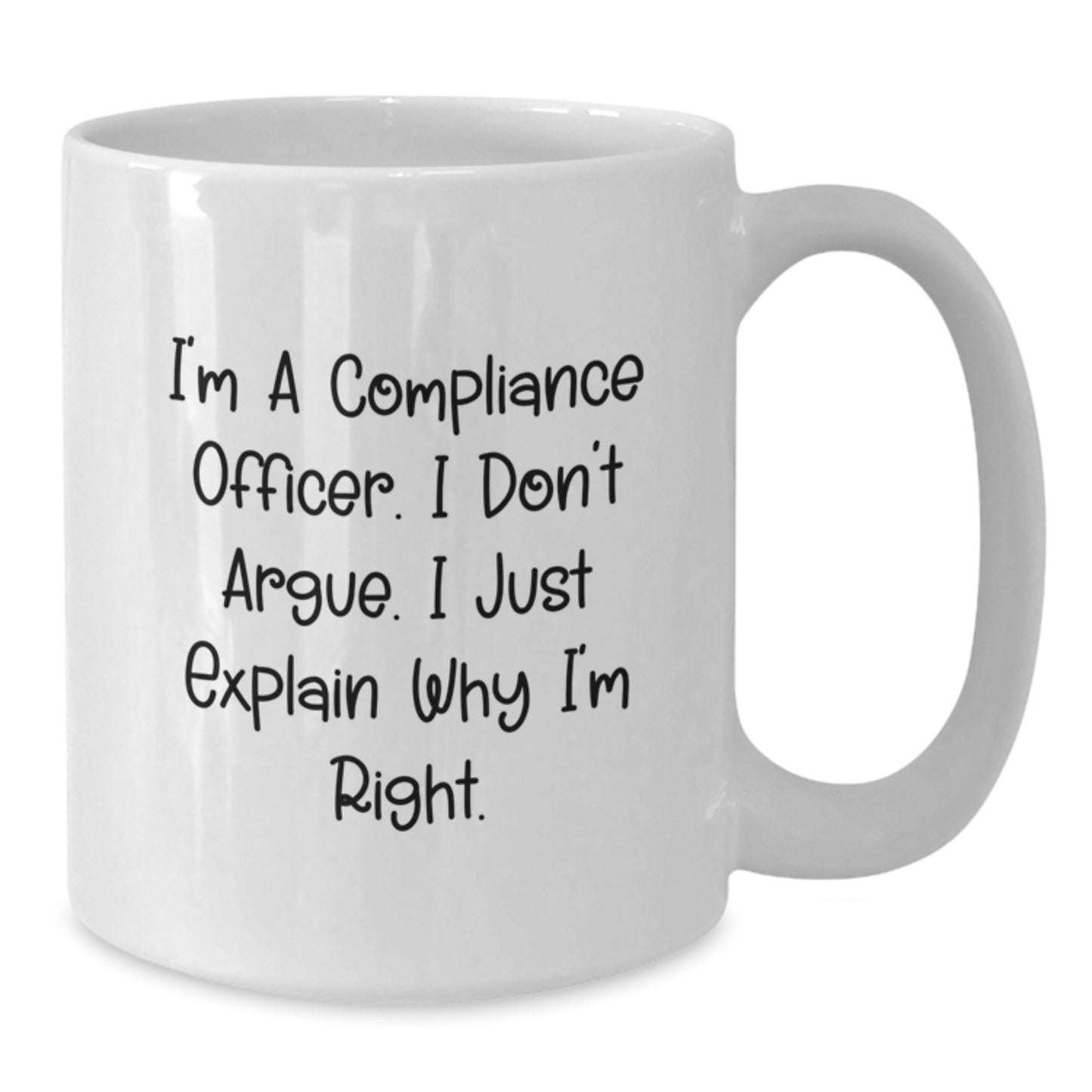 Funny Compliance Officer Gifts for Men, White Coffee Mugs from Coworkers, Unique Christmas Unique Gift for Compliance Officer - Additional
