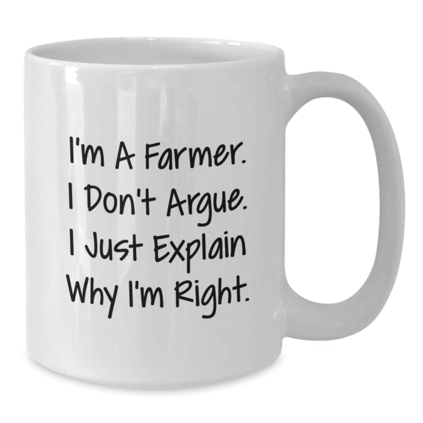 Funny Farmer Gifts from Men to Friends, White Coffee Mug, Perfect Christmas Unique Gifts for Farmer, Humorous - Additional