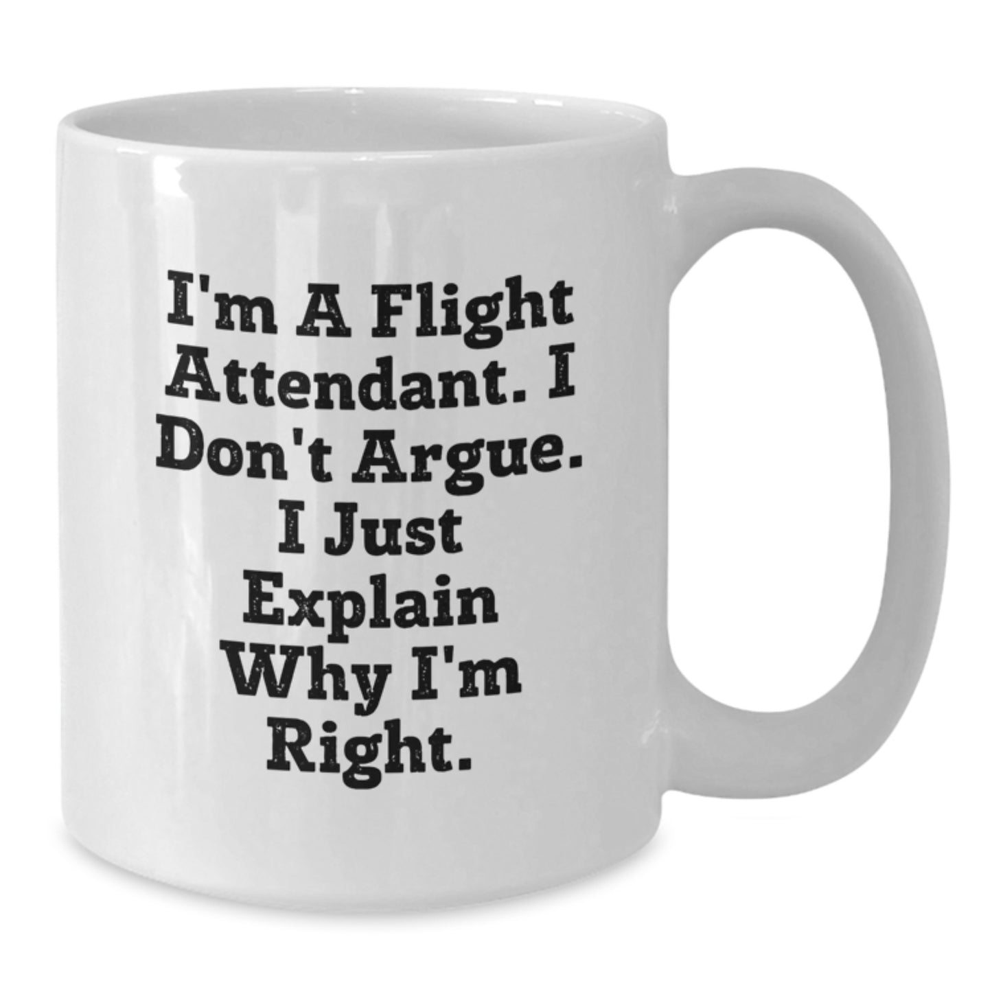Funny Flight Attendant Gifts from Men to Women Friends Family - White Coffee Mug - Additional