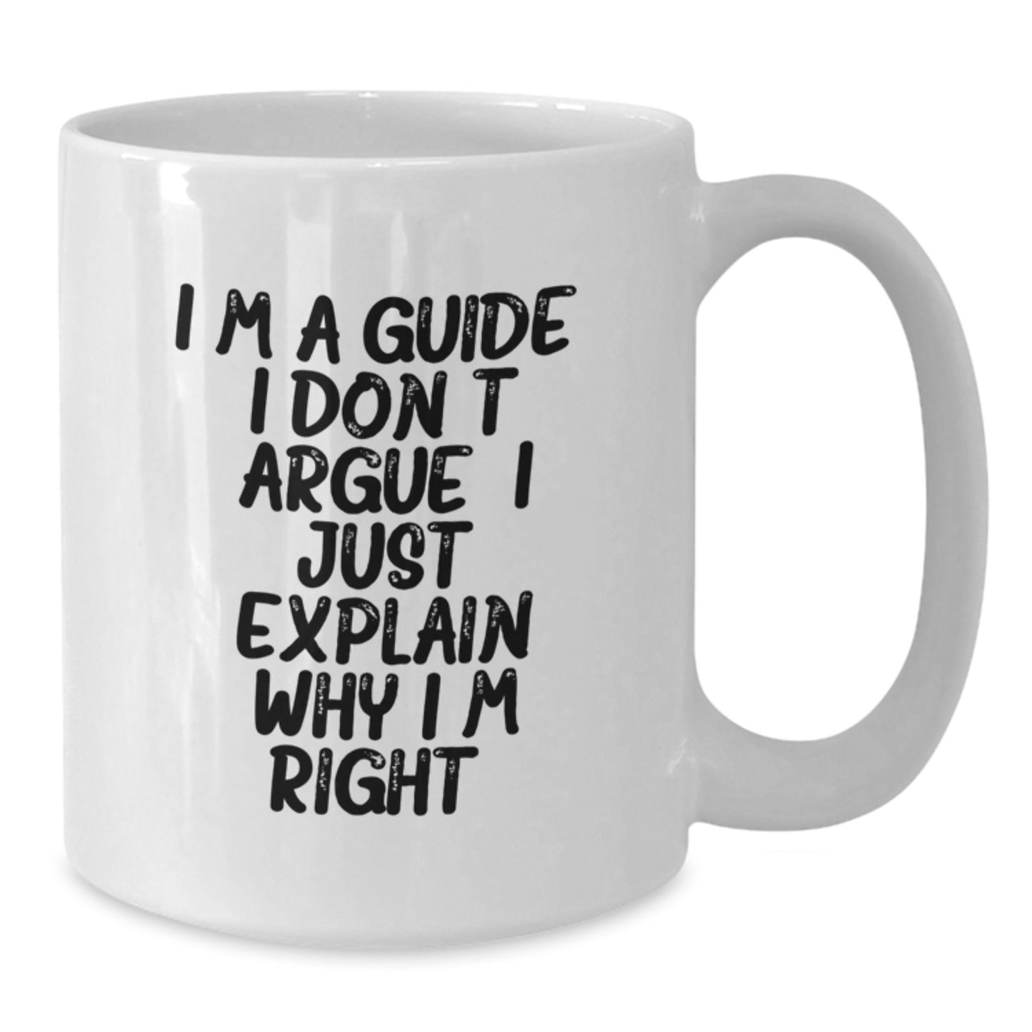 Funny Guide Gifts for Men Women Friends Family - I'm a Guide White Ceramic Coffee Mug - Christmas Unique Presents from Men to Guide Lovers - Additional