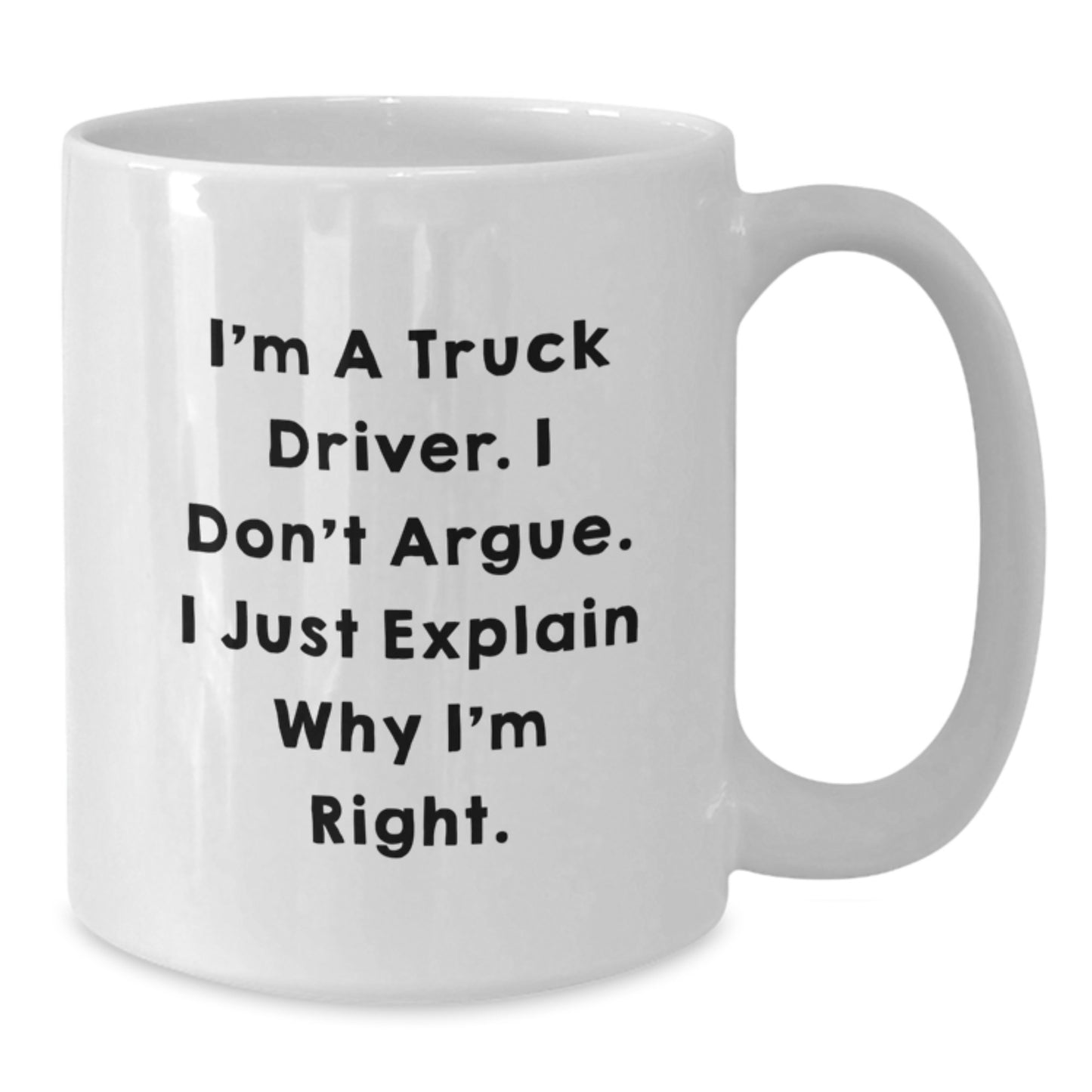 Funny White Coffee Mugs for Truck Drivers Gifts from Friends and Family on Christmas Unique - Additional