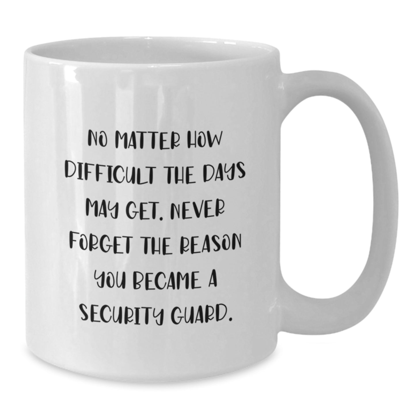Security Guard Inspiration Gifts from Friends for Security Guard Graduation - Funny Quote White Coffee Mug, 11oz or 15oz - Additional
