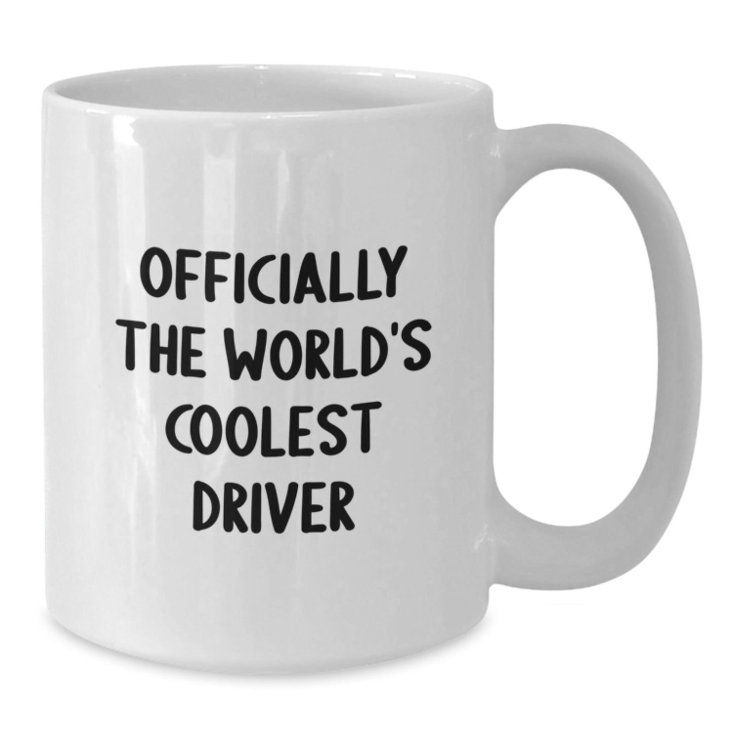 Funny Driver Gifts for Him, Officially The World's Coolest Driver White Coffee Mug, Great Graduation Unique Gifts from Friends or Family - Additional
