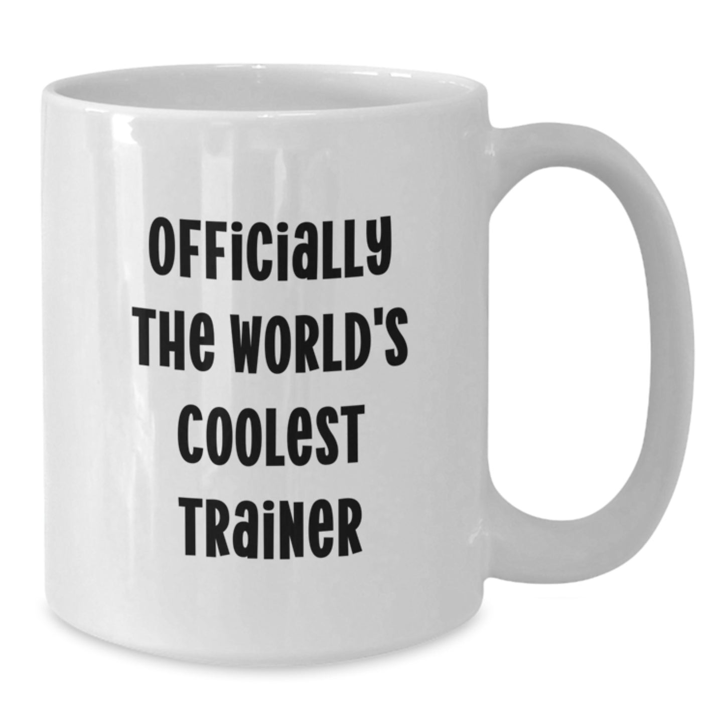 Funny Trainer Gifts, World's Coolest Trainer Quote, Unique White Coffee Mug for Graduation, Gifts from Friends to Trainer - Additional