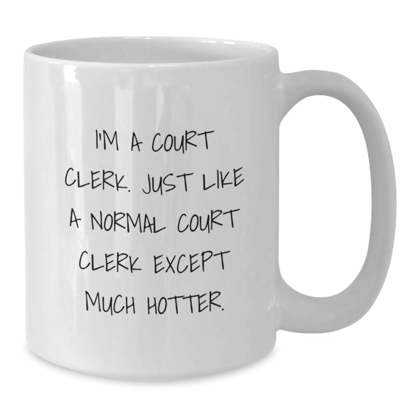 Funny Court Clerk Gifts from Friends for Court Clerk, White Coffee Mug, Hotter Quote, Christmas Unique Gifts - Additional