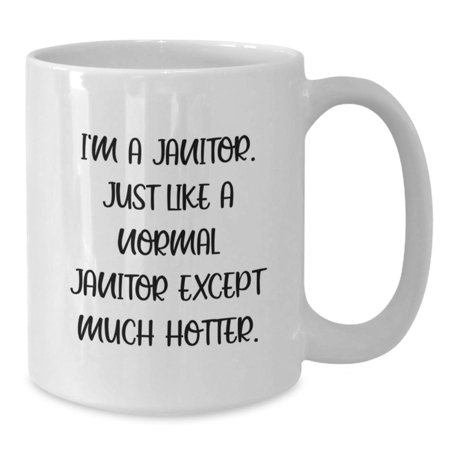 Funny Janitor Mugs Gifts from Men to Janitor Friends at Christmas, White Coffee Mug, I'm A Janitor Quote - Additional