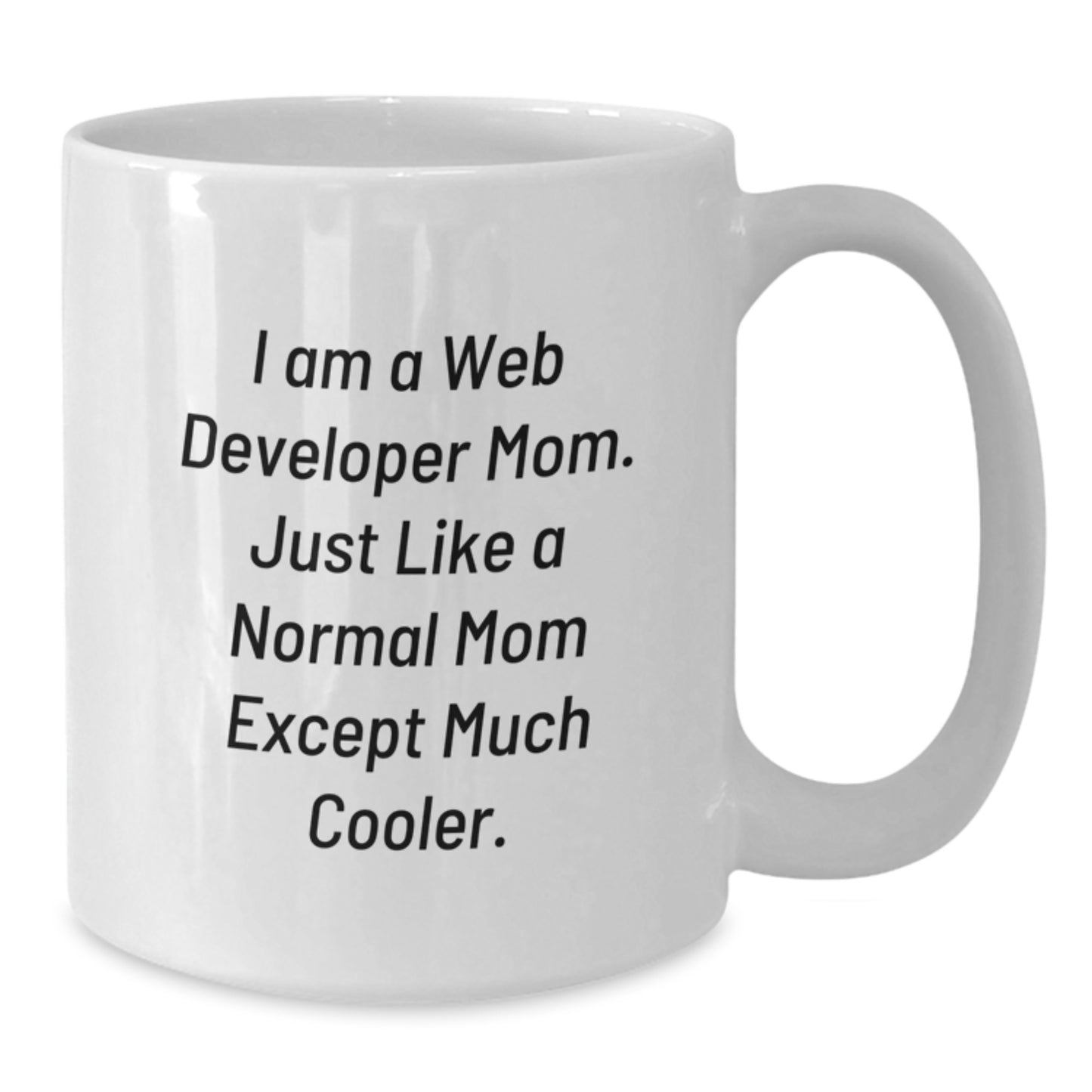 Birthday Gift for Her Web Developer Mom Mug Present White 11oz - Additional