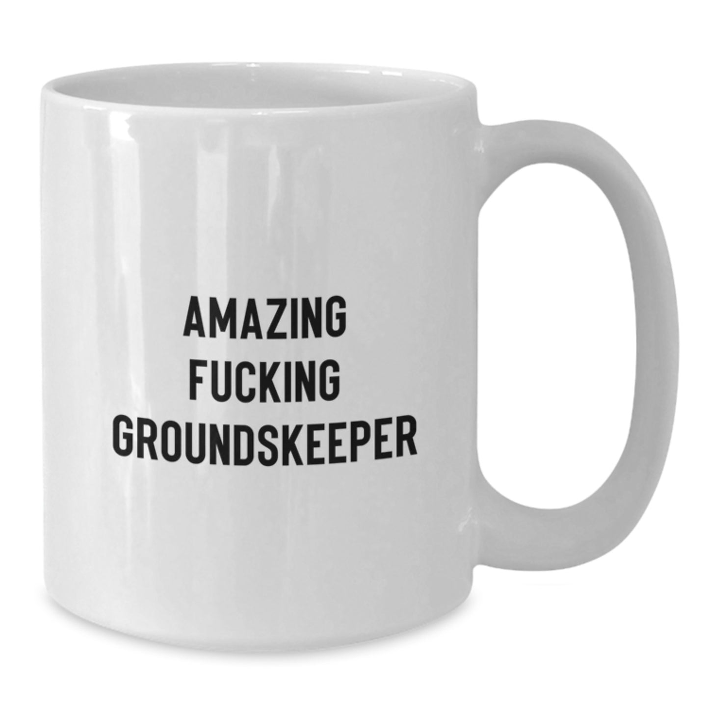 Funny groundskeeper Gifts from Friends, Gifts for groundskeeper Birthday Unique Presents, Amazing F--king groundskeeper White Coffee Mug - Additional