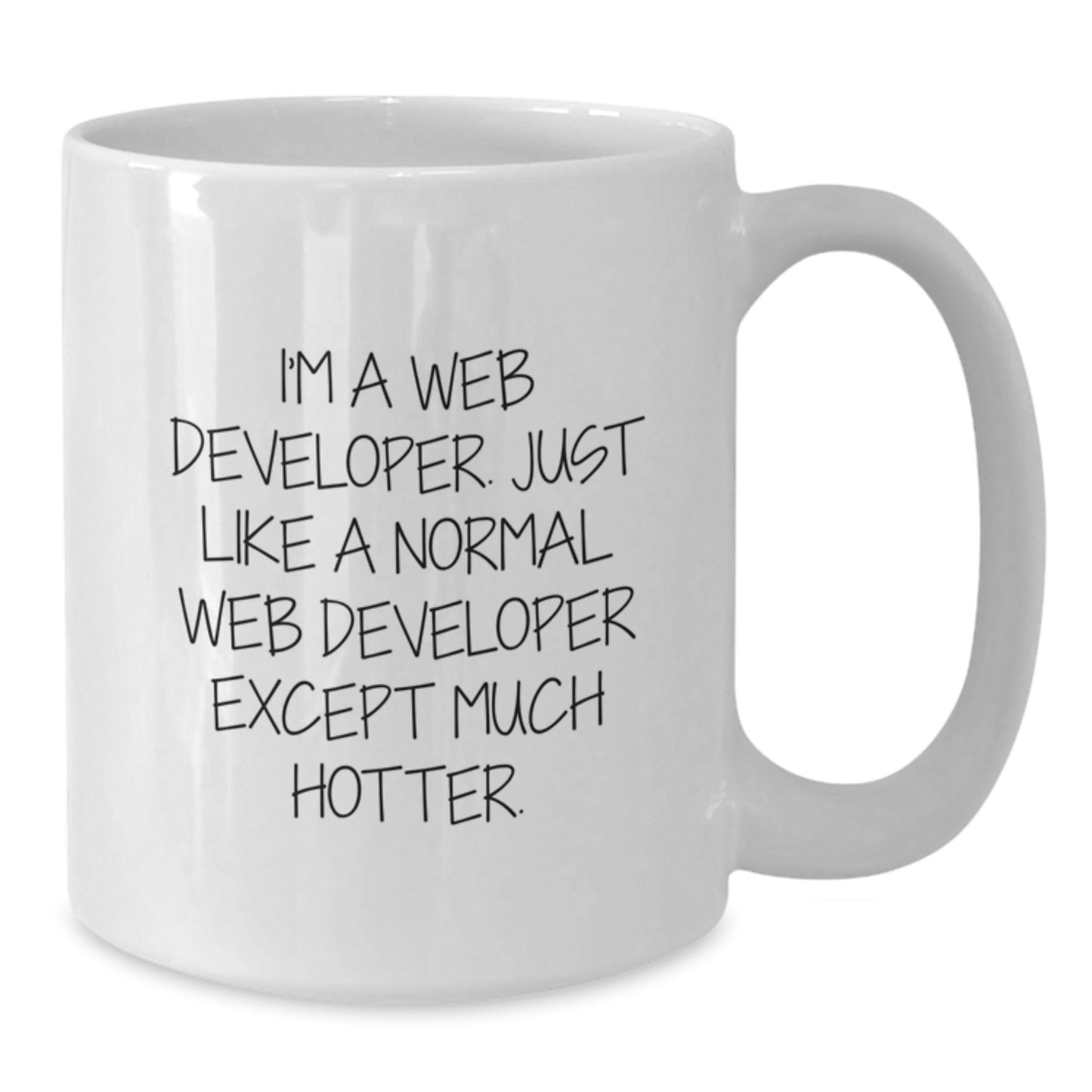 Funny Web Developer Gift for Him - White Coffee Mug, Unique Birthday Presents, Gift from Friends to Web Developer, 'I'm a Web Developer...' - Additional