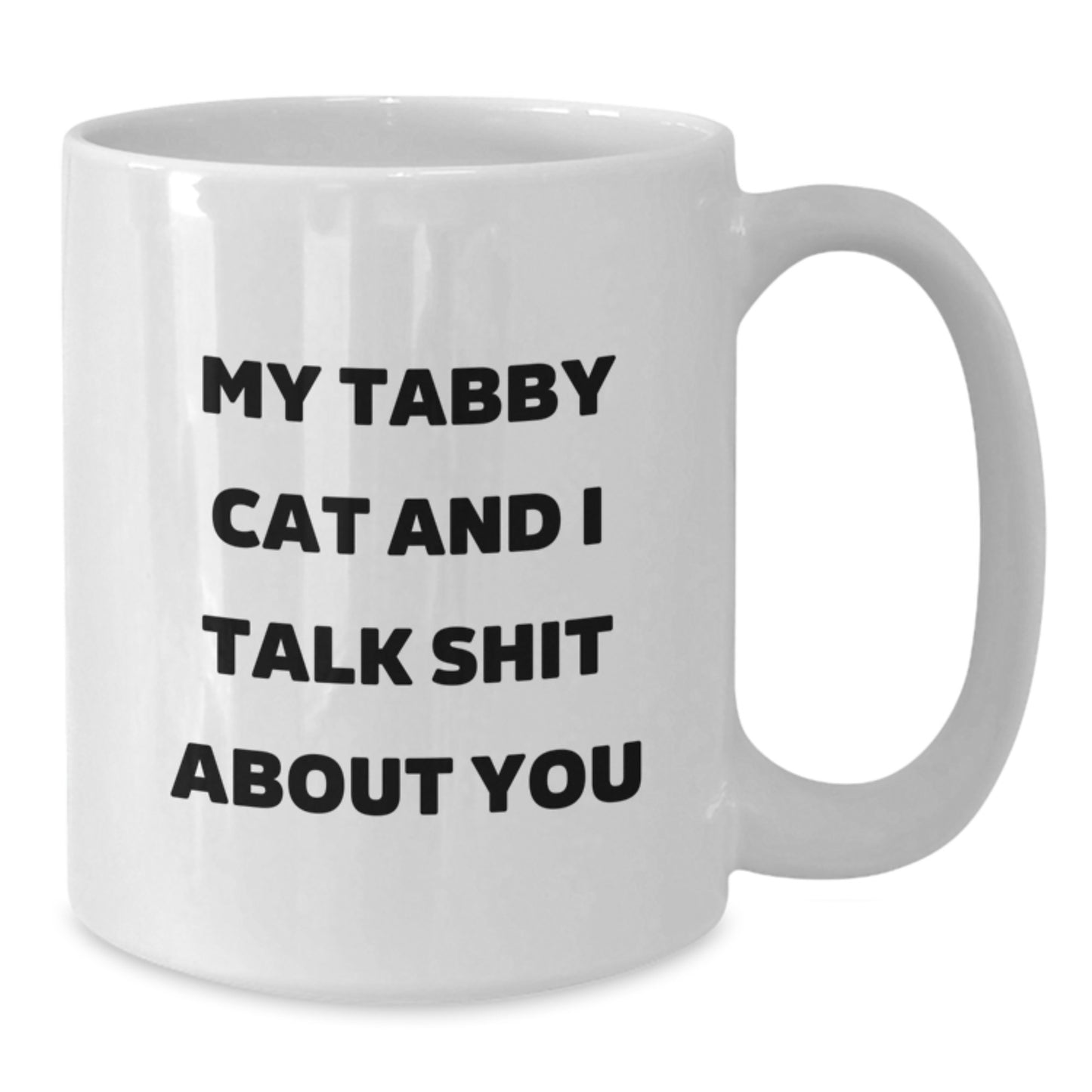 Funny Tabby Cat White Coffee Mugs Gifts for Tabby Cat Lovers from Friends, My Tabby Cat And I Talk Shit About You Quote, Birthday Unique Gifts - Additional