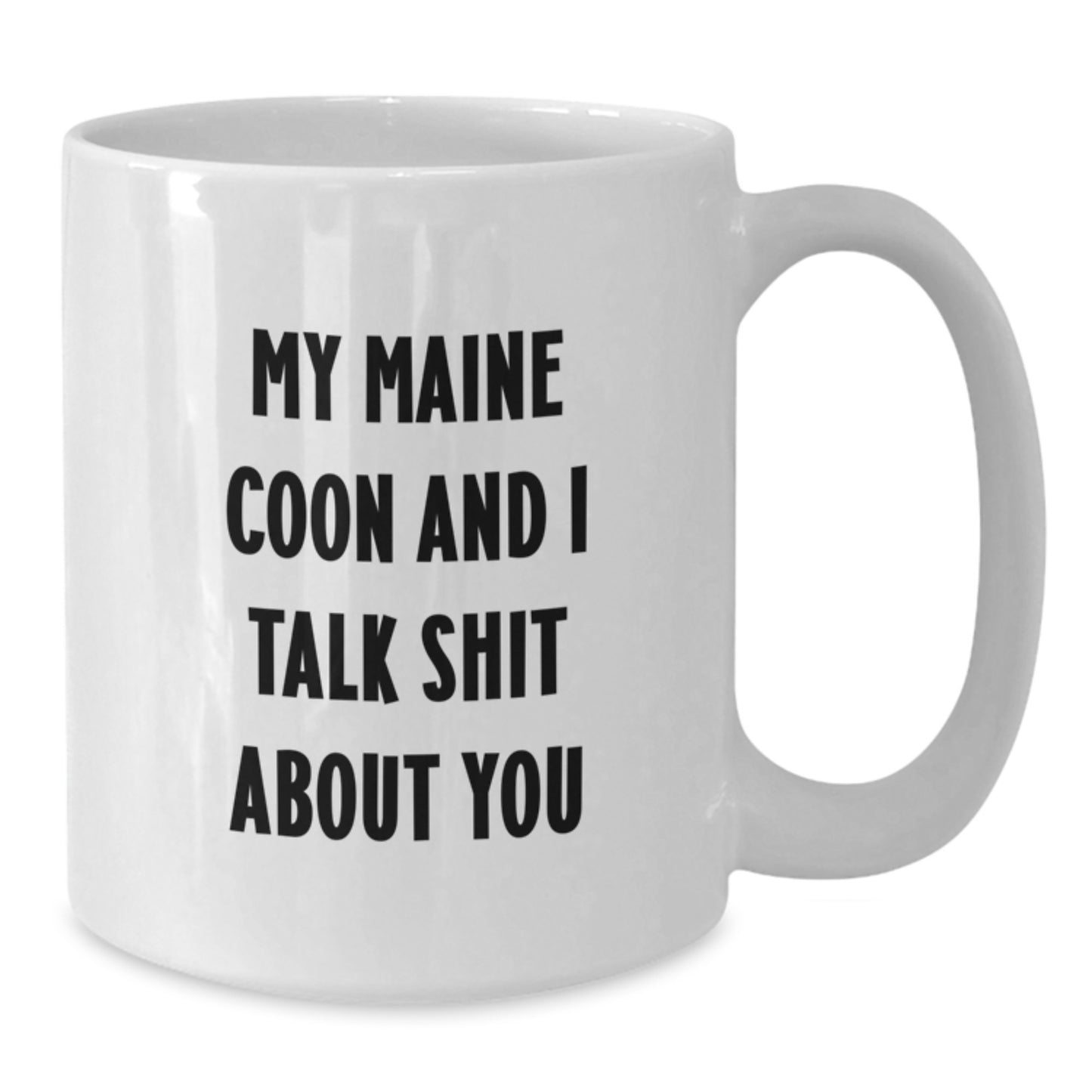 Funny Maine Coon Cat White Coffee Mug Gifts from Friends for Birthday - Additional
