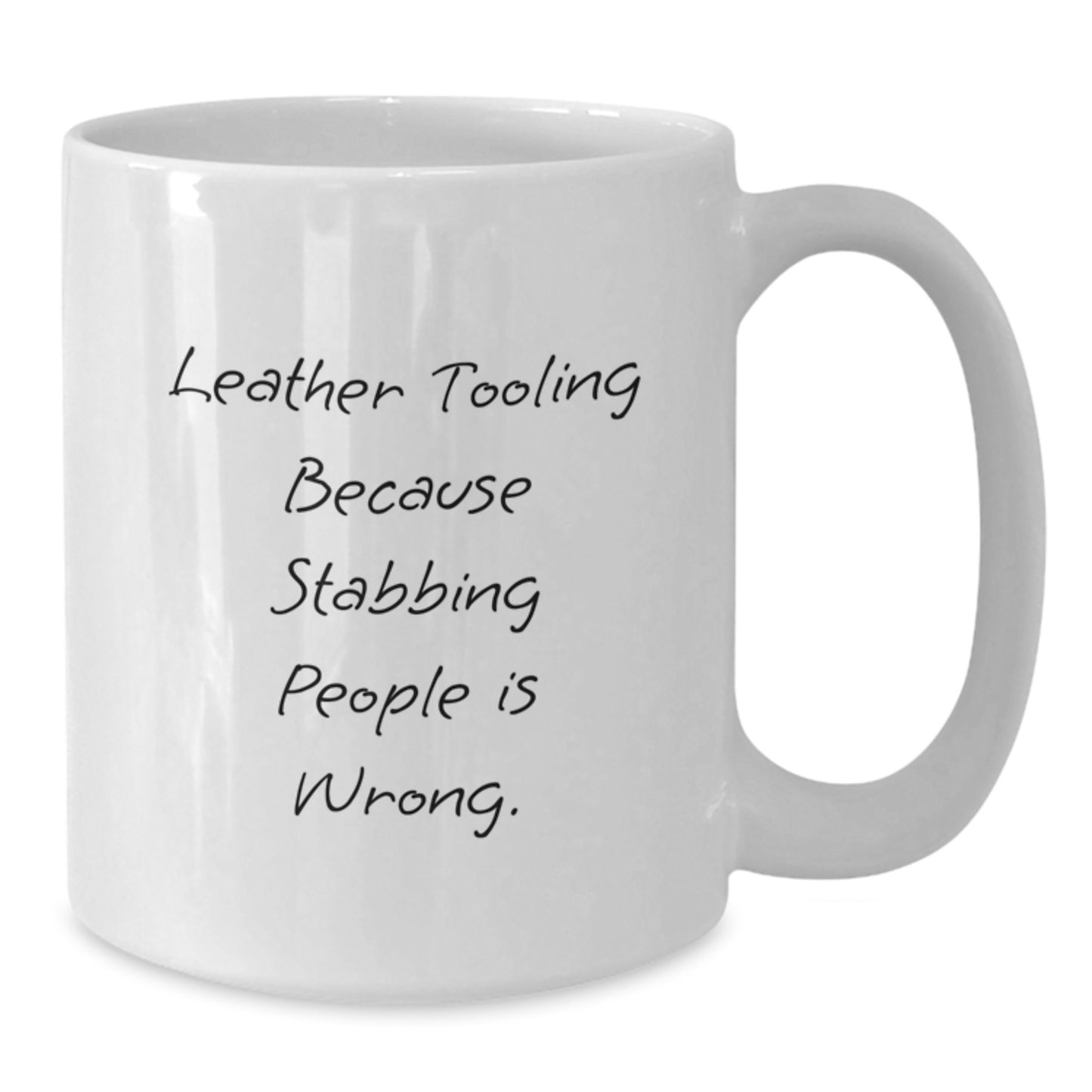 Leather Tooling Inspired Funny White Coffee Mug, Gifts from Friends and Family, Christmas Unique Items - Additional