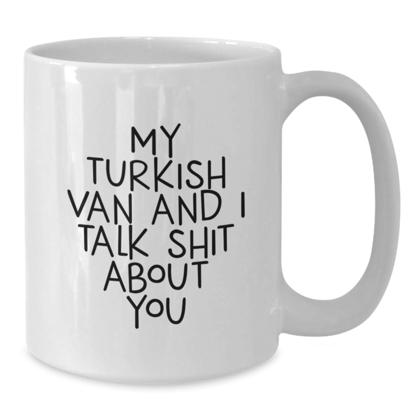 Turkish Van Cat Lovers Funny White Coffee Mug Gifts from Friends and Family on Valentine's - Additional