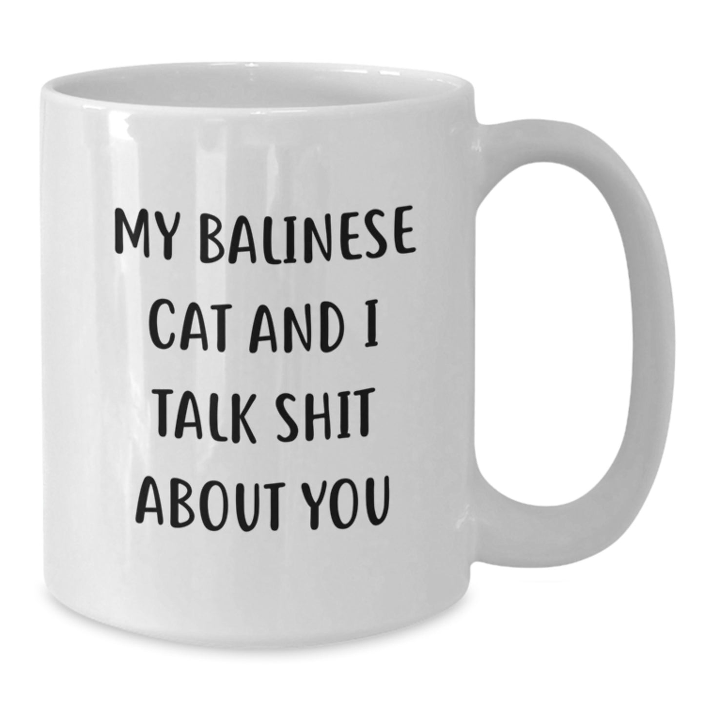 Funny Balinese Cat White Coffee Mug Gifts from Friends for Valentine's Lovers of Cute Cats - Additional