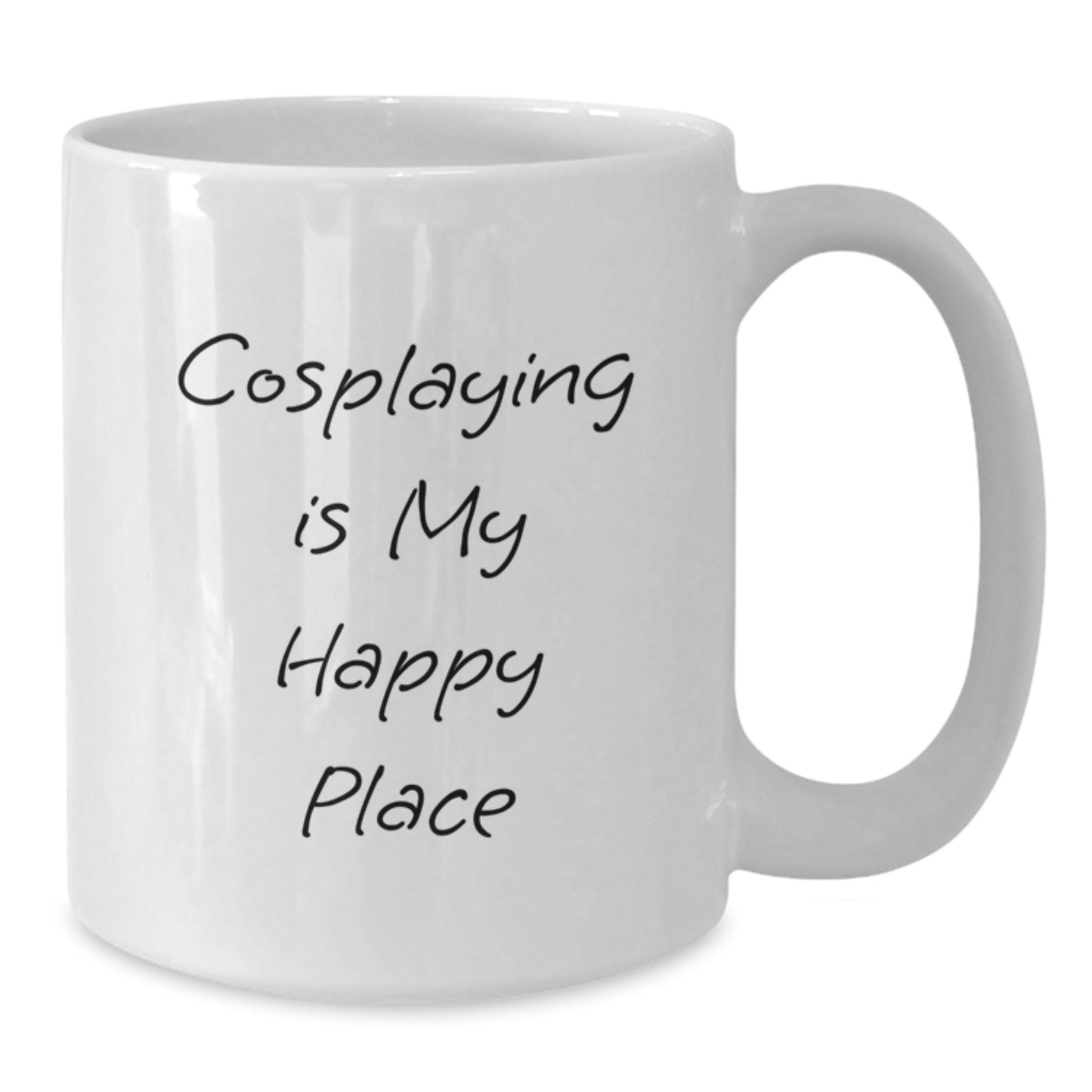 Funny Cosplaying Gifts for Men from Friends, White Coffee Mug 'Cosplaying Is My Happy Place', Birthday Unique Gifts - Additional