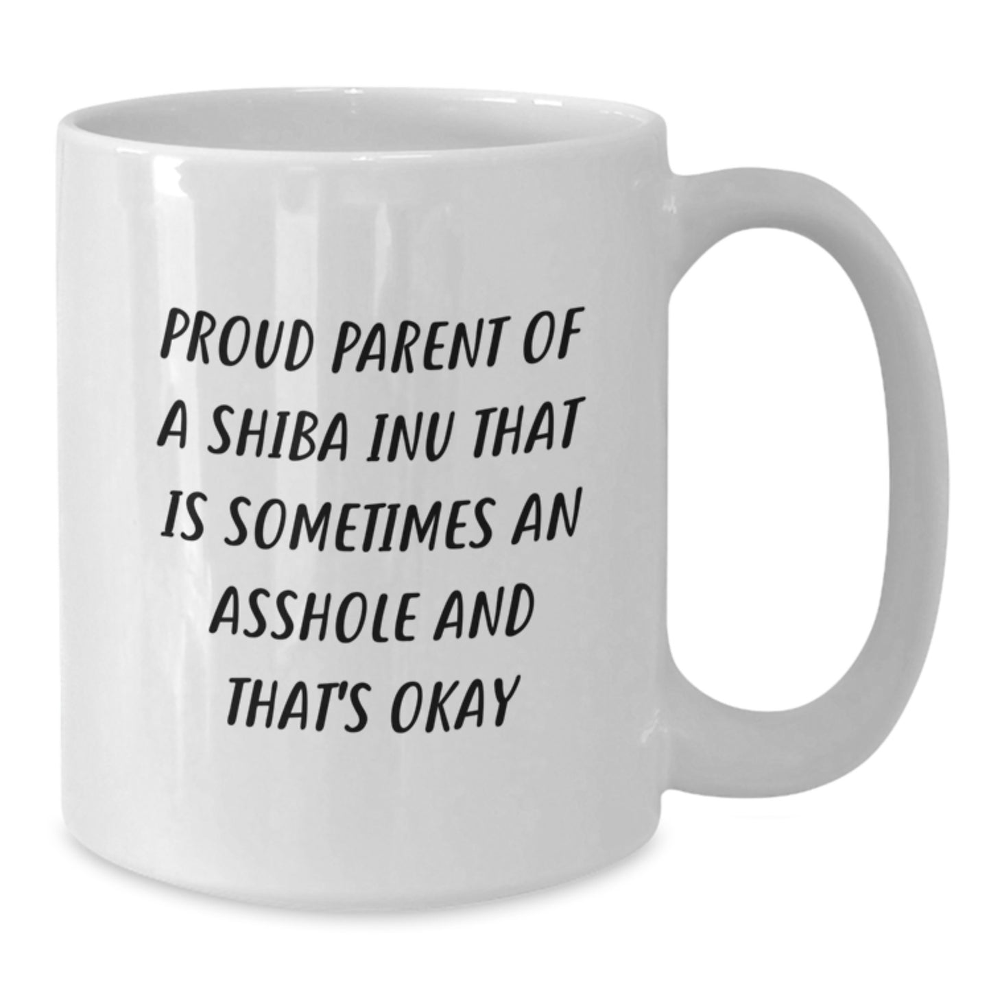 Shiba Inu Dog Lover Gifts from Dad's - Proud Parent Shiba Inu Mugs - Funny White Coffee Mug for Shiba Inu Dog Owners - Additional