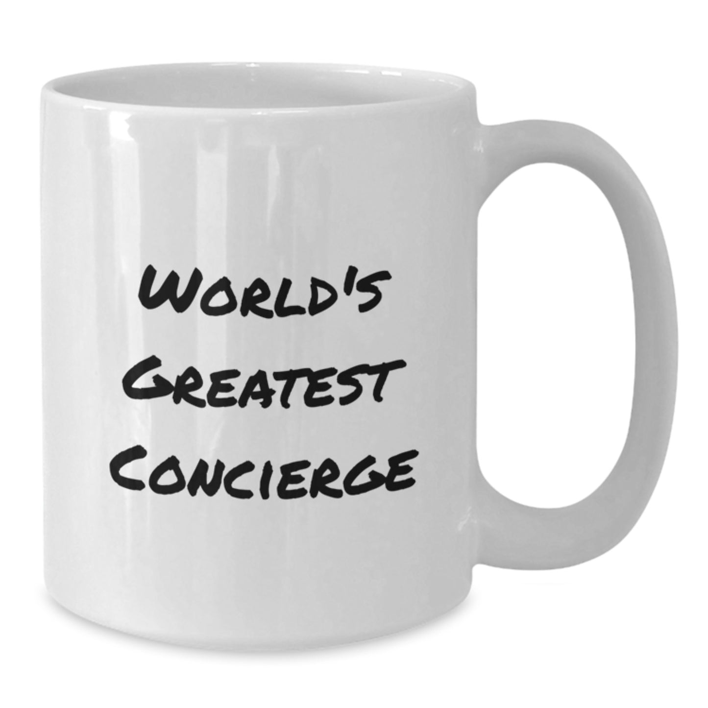 Funny Quotes White Coffee Mug Gifts from Friends to Greatest Concierge, Unique Christmas Mugs for Men or Women, White 11oz or 15oz Ceramic - Additional