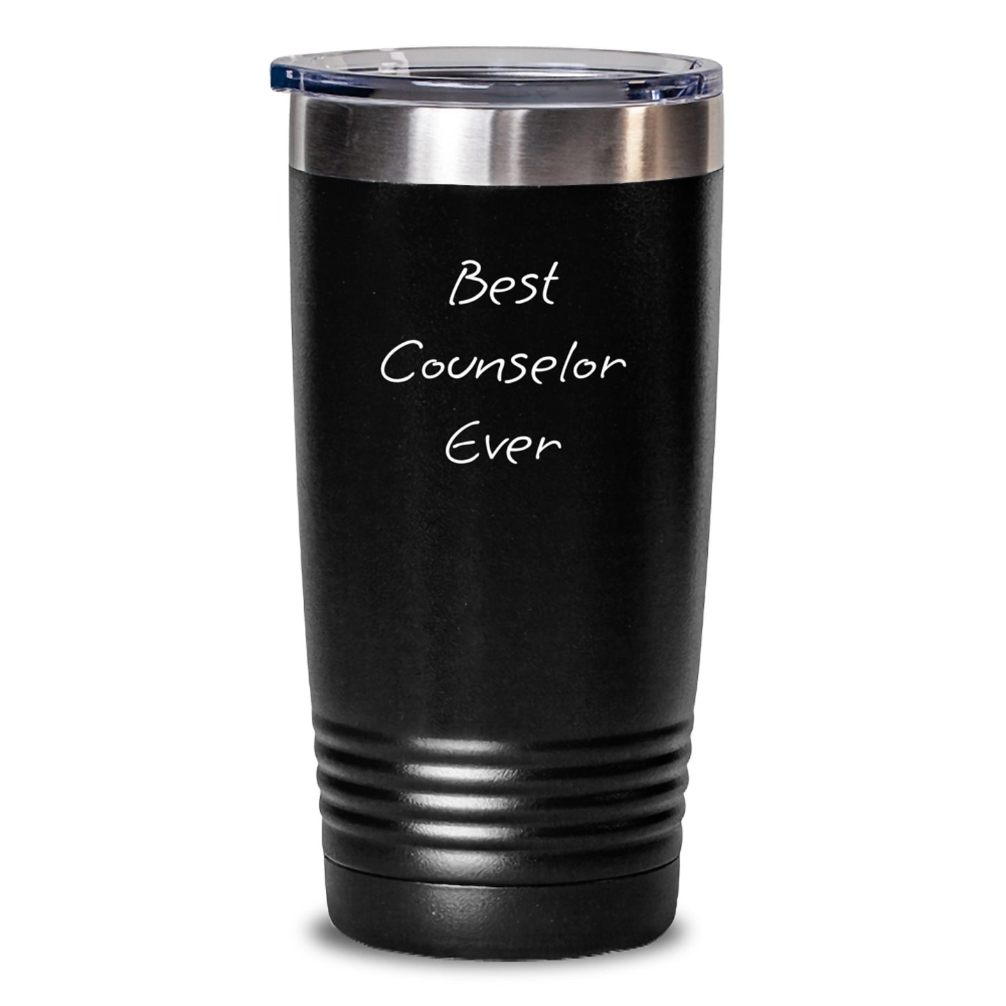 Funny Counselor Gifts from Friends - Best Counselor Ever Tumbler for Men and Women, 20oz or 30oz Vacuum-Insulated Stainless Steel Tumbler for Graduation Unique Gifts - Main