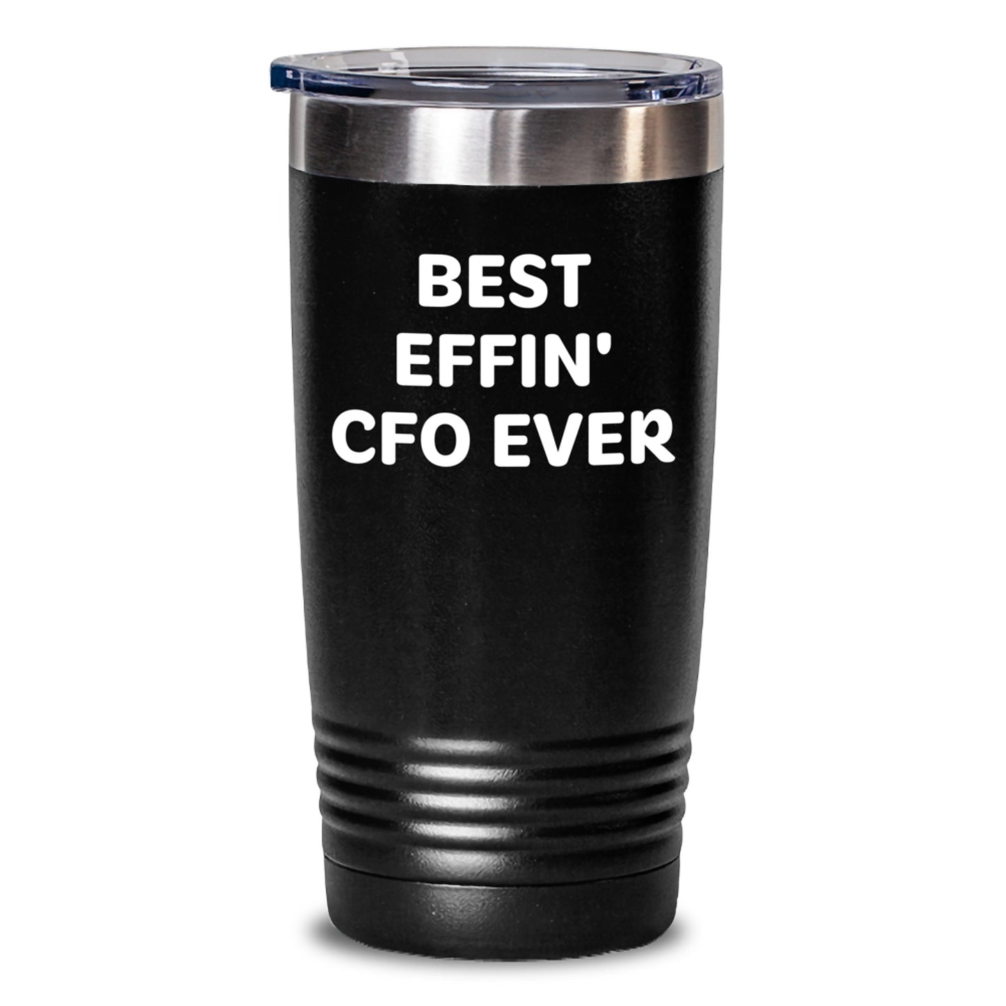 Funny CFO Gifts from Friends, Best Effin' Cfo Ever Tumbler for Graduation, 20oz or 30oz Vacuum-Insulated Tumbler, Stainless Steel/Powder Coating, Gifts for CFO - Main