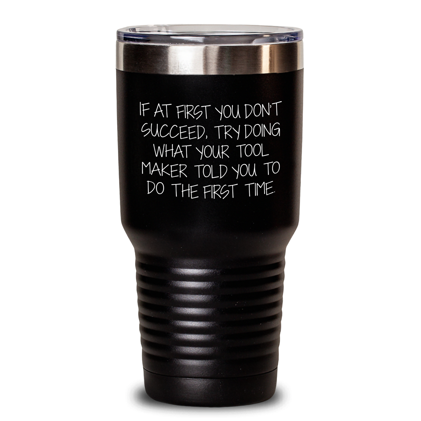 Funny Tool Maker Gifts from Friends to Graduation, Inspirational Quote Tumbler, 20oz or 30oz Vacuum-Insulated Stainless Steel Black Tumbler, Perfect for Tool Maker Enthusiasts - Main