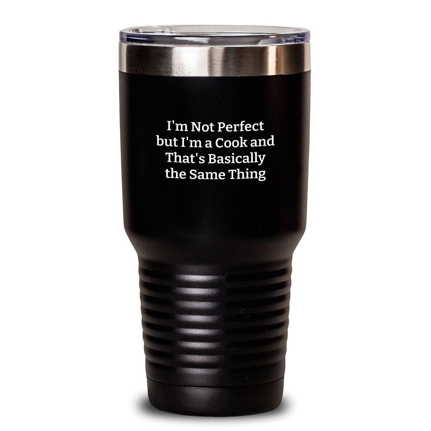 Funny Quote Gifts for Cook, Tumblers for Christmas, Black 20oz or 30oz Stainless Steel Vacuum Insulated Tumbler Gifts from Friends, Family, Men, Women - Main