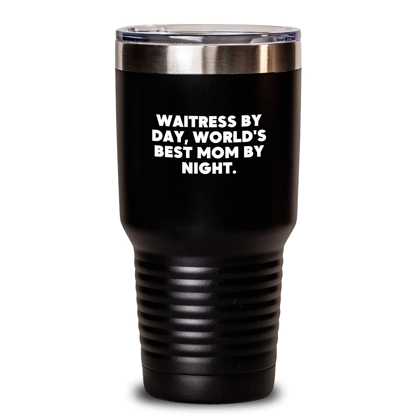 Waitress Gifts from Friends - Waitress By Day, World's Best Mom By Night. Funny Tumbler - Main