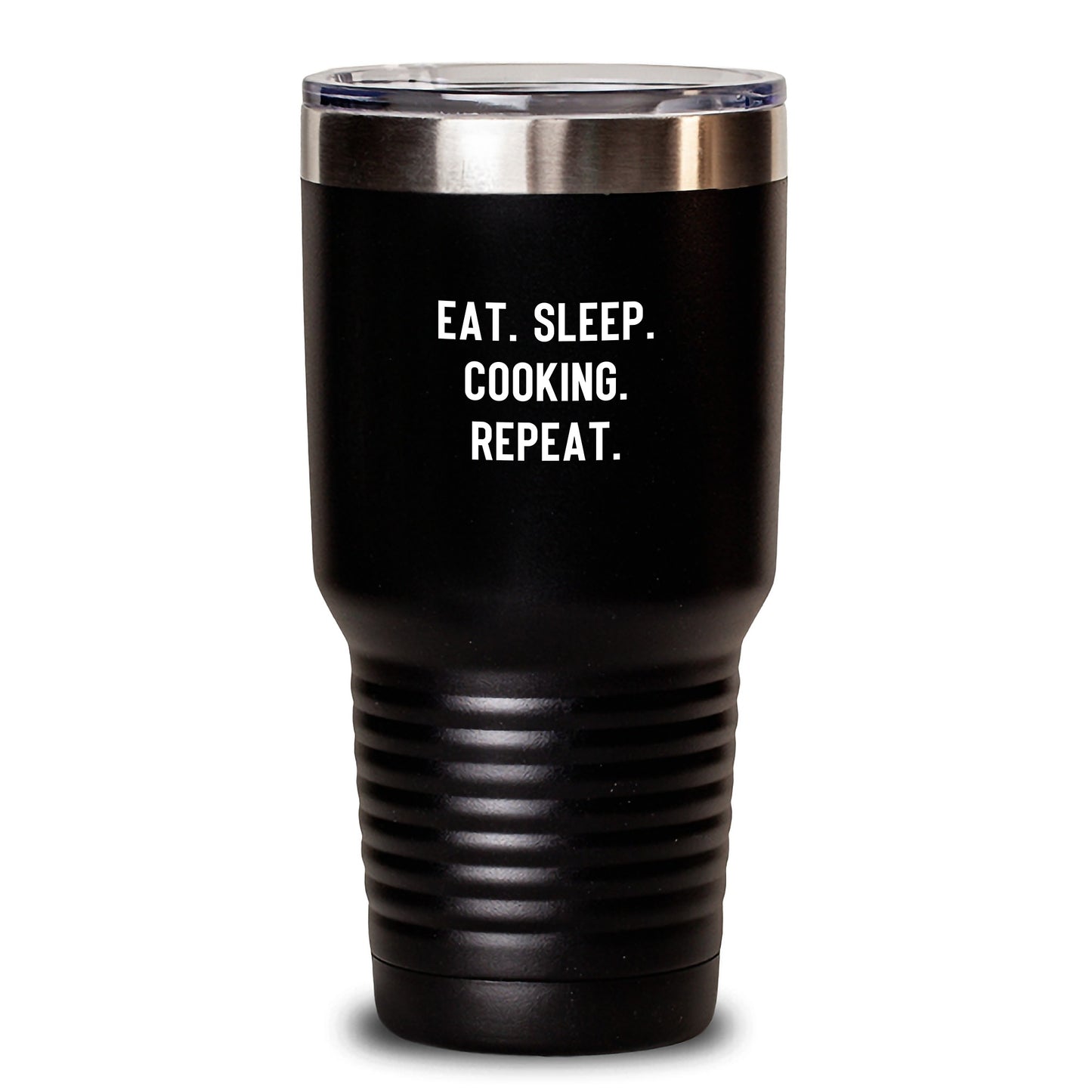 Funny Cooking Gifts from Men to Friends - Eat. Sleep. Cooking. Repeat. Stainless Steel Tumbler for Christmas - Main