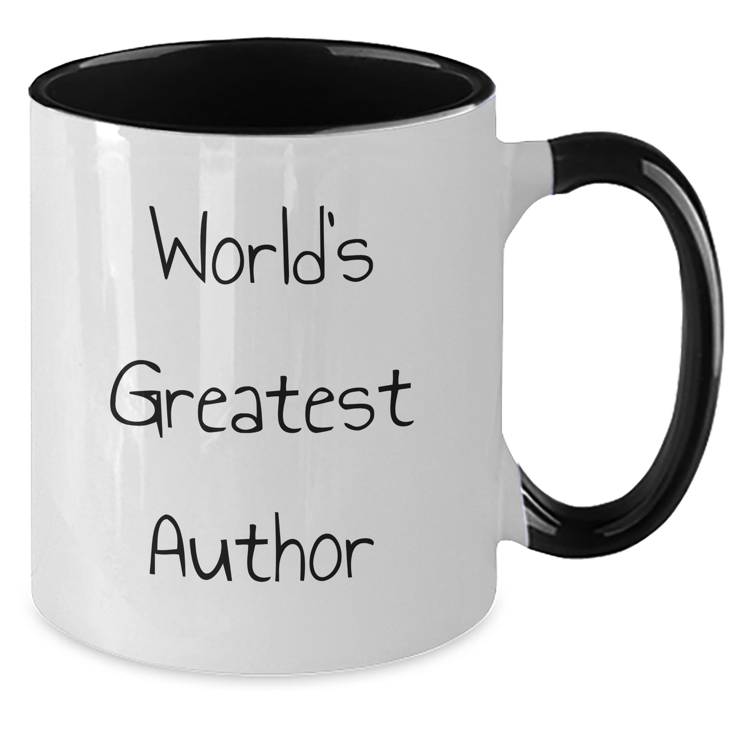 Funny World's Greatest Author Gifts for Men from Friends - Two Tone Coffee Mug for Graduation - Additional