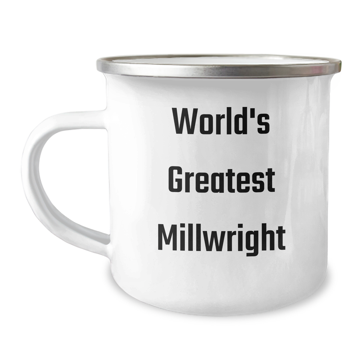 Cool Millwright Gift for Him, 'World's Greatest Millwright' Funny Camping Mug from Friends, Unique Graduation Gifts - Image 1