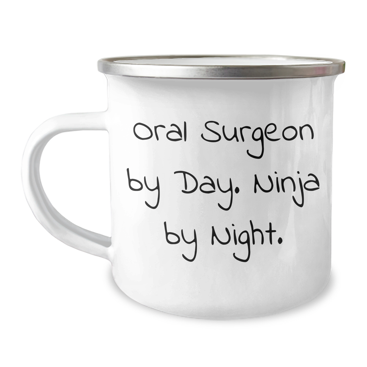 Oral Surgeon Gifts from Friends - Funny Camping Mug for Oral Surgeon By Day. Ninja By Night. Graduation Unique Gifts - Image 1