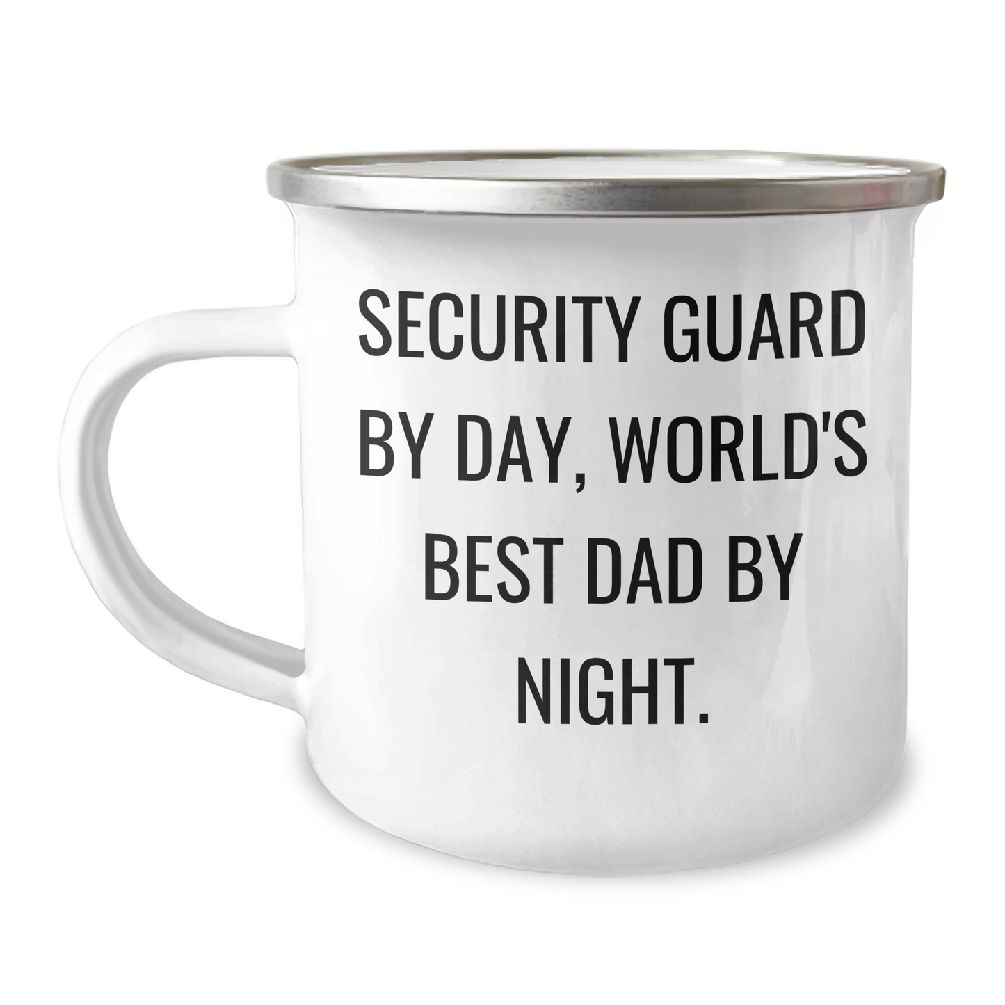 Security Guard Gifts, Funny Quote - Camping Mug for Dad, World's Best Dad By Night - Gifts from Men, Gifts for Security Guard - Image 1
