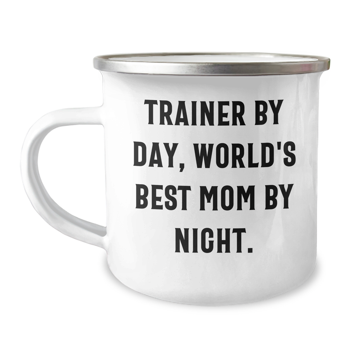 Trainer Gifts from Men, Trainer Camping Mug for World's Best Mom By Night, Funny Quote, Perfect Father's Day Unique Gifts - Image 1