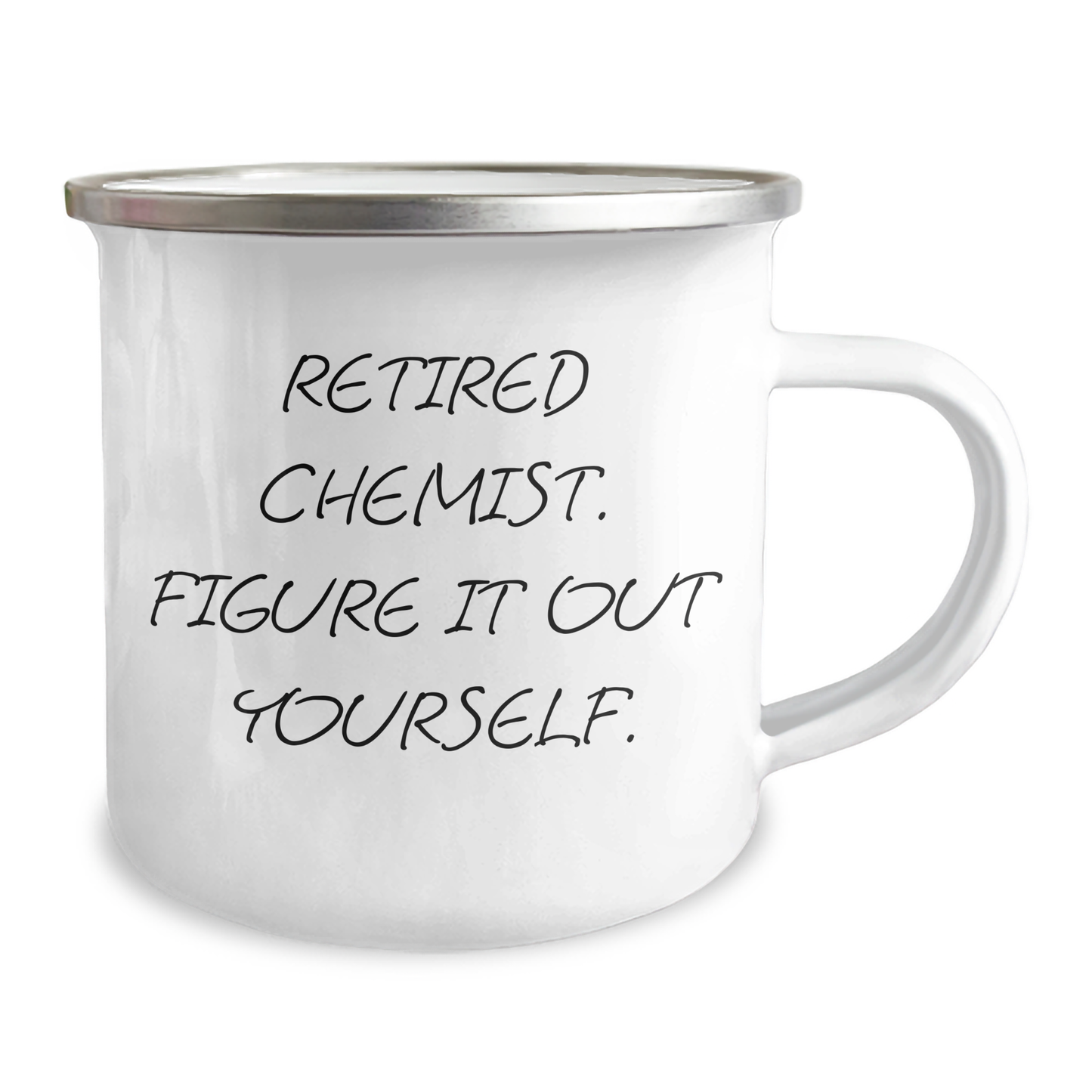 Funny Chemist Gifts for Men from Family - Retired Chemist Figure It Out Yourself Camping Mug for Graduation - Image 2