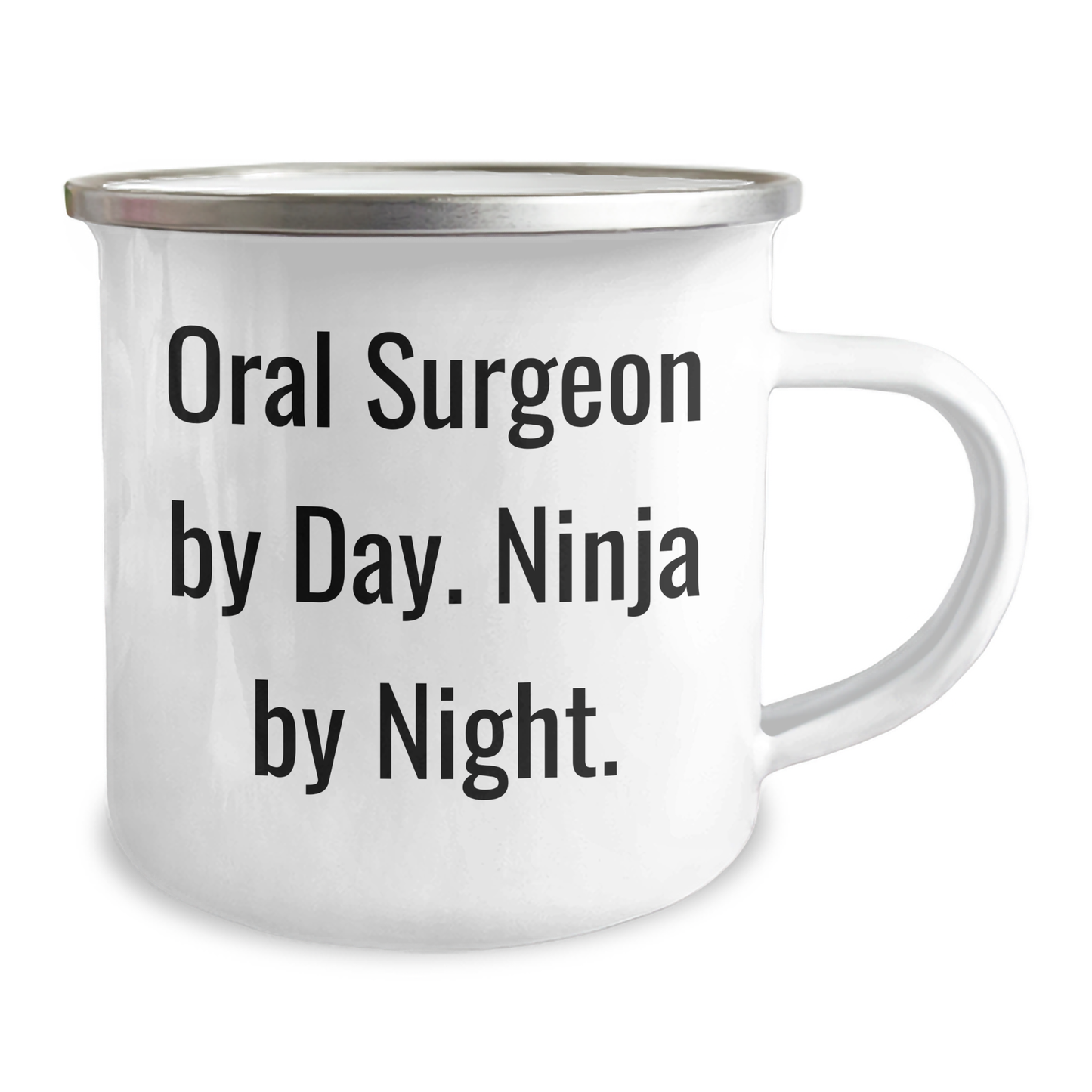 Oral Surgeon Gifts, Camping Mug for Oral Surgeon, Funny Quote 'Oral Surgeon By Day. Ninja By Night.' - Gifts from Friends for Oral Surgeon Graduation Unique Gifts from Family to Coworkers - Image 2