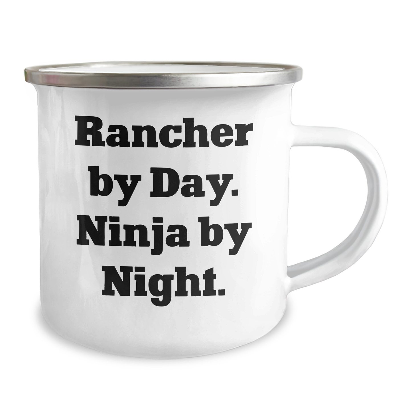 Rancher Gifts from Men, Funny Camping Mug for Rancher By Day, Ninja By Night., Unique Gifts for Father's Day - Image 2
