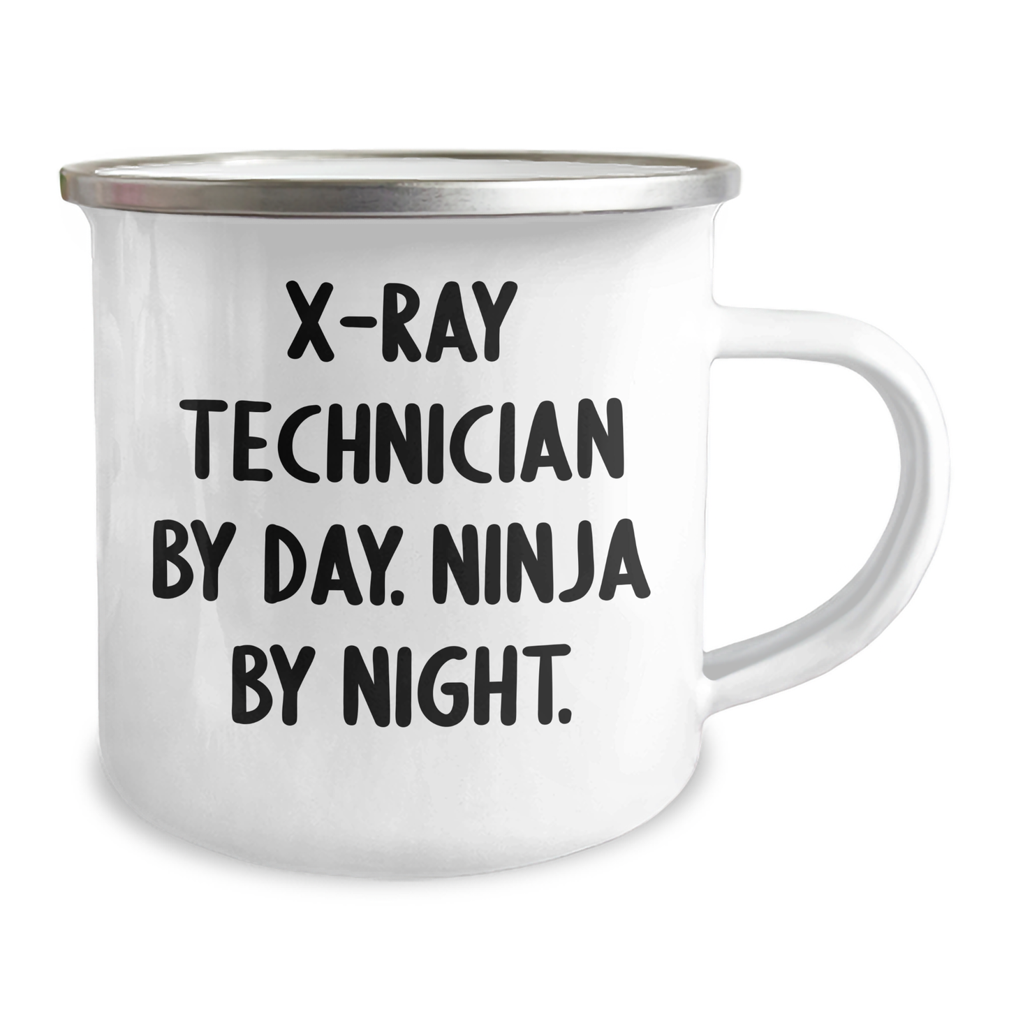 X-Ray Technician Gifts, Camping Mug for Men, Father's Day Unique Gifts from Family, 'X-ray Technician By Day. Ninja By Night.' Funny Quote - Image 2