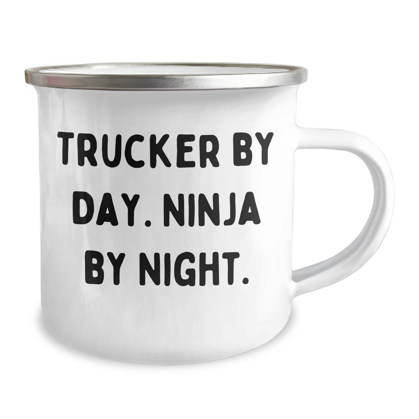 Trucker Gifts from Friends - Camping Mug for Trucker By Day. Ninja By Night. - Unique Graduation Gifts Men - Image 2