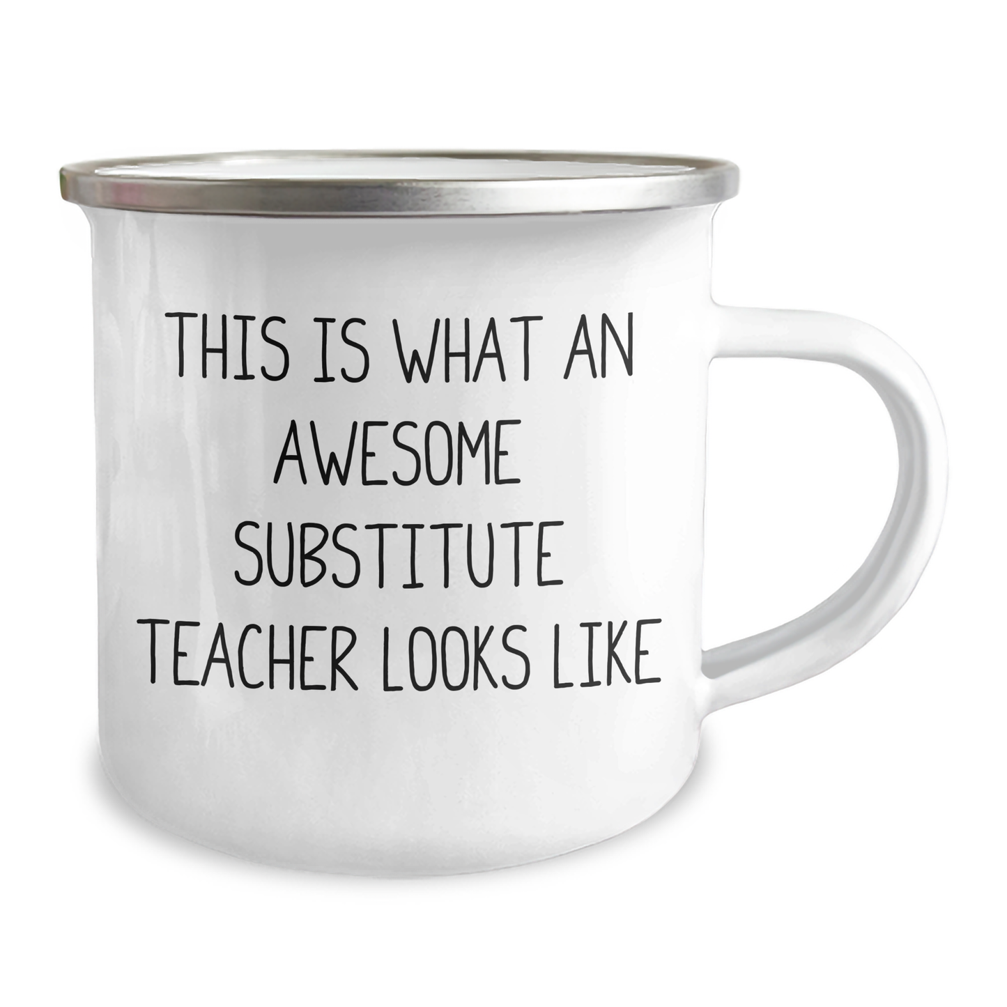 Funny Substitute Teacher Gifts for Men from Friends on Father's Day - This Is What An Awesome Substitute Teacher Looks Like Camping Mug - Image 2