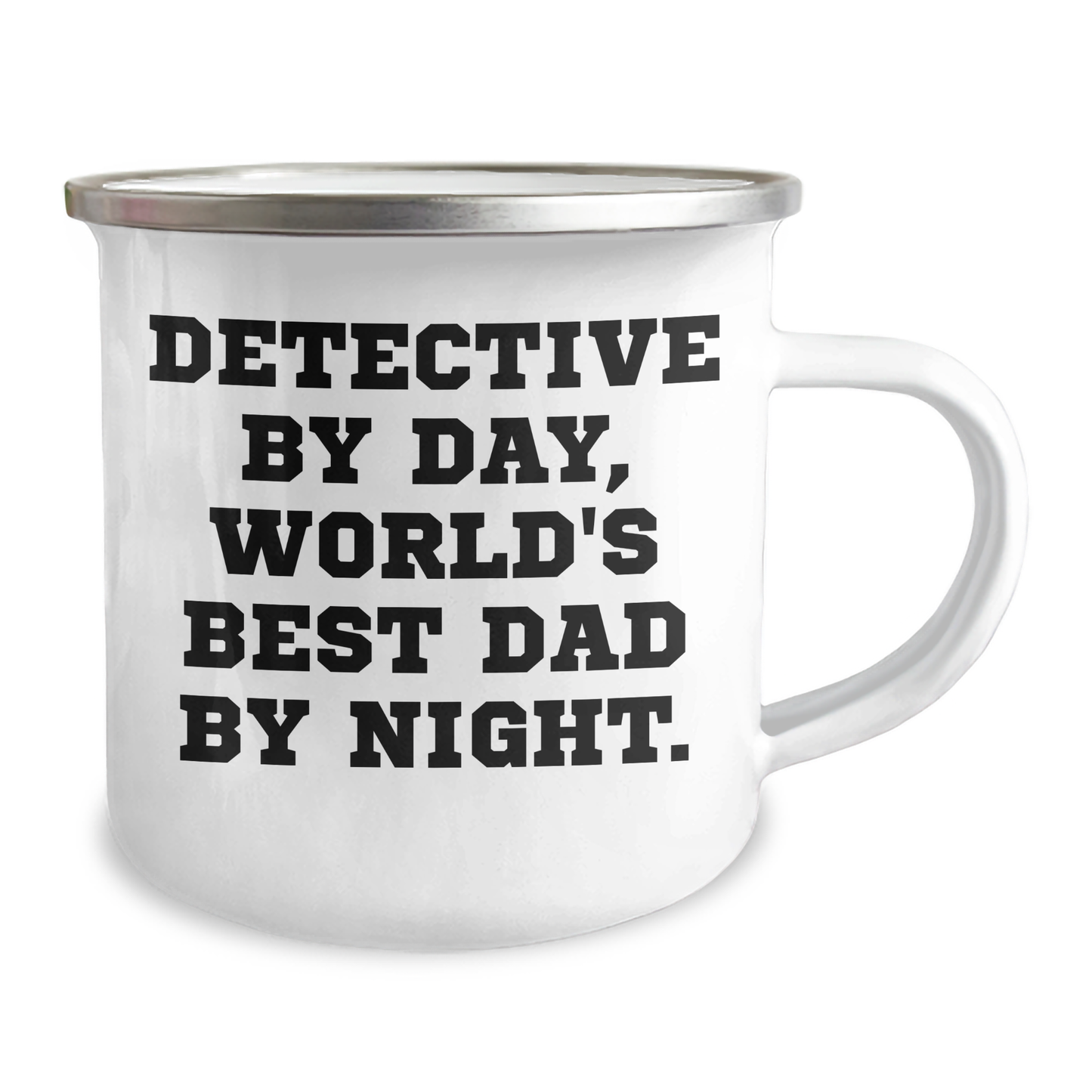 Detective By Day, World's Best Dad By Night Funny Camping Mug Gifts from Family for Father's Day - Image 2