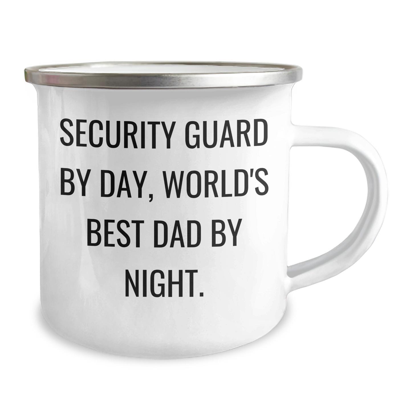 Security Guard Gifts, Funny Quote - Camping Mug for Dad, World's Best Dad By Night - Gifts from Men, Gifts for Security Guard - Image 2