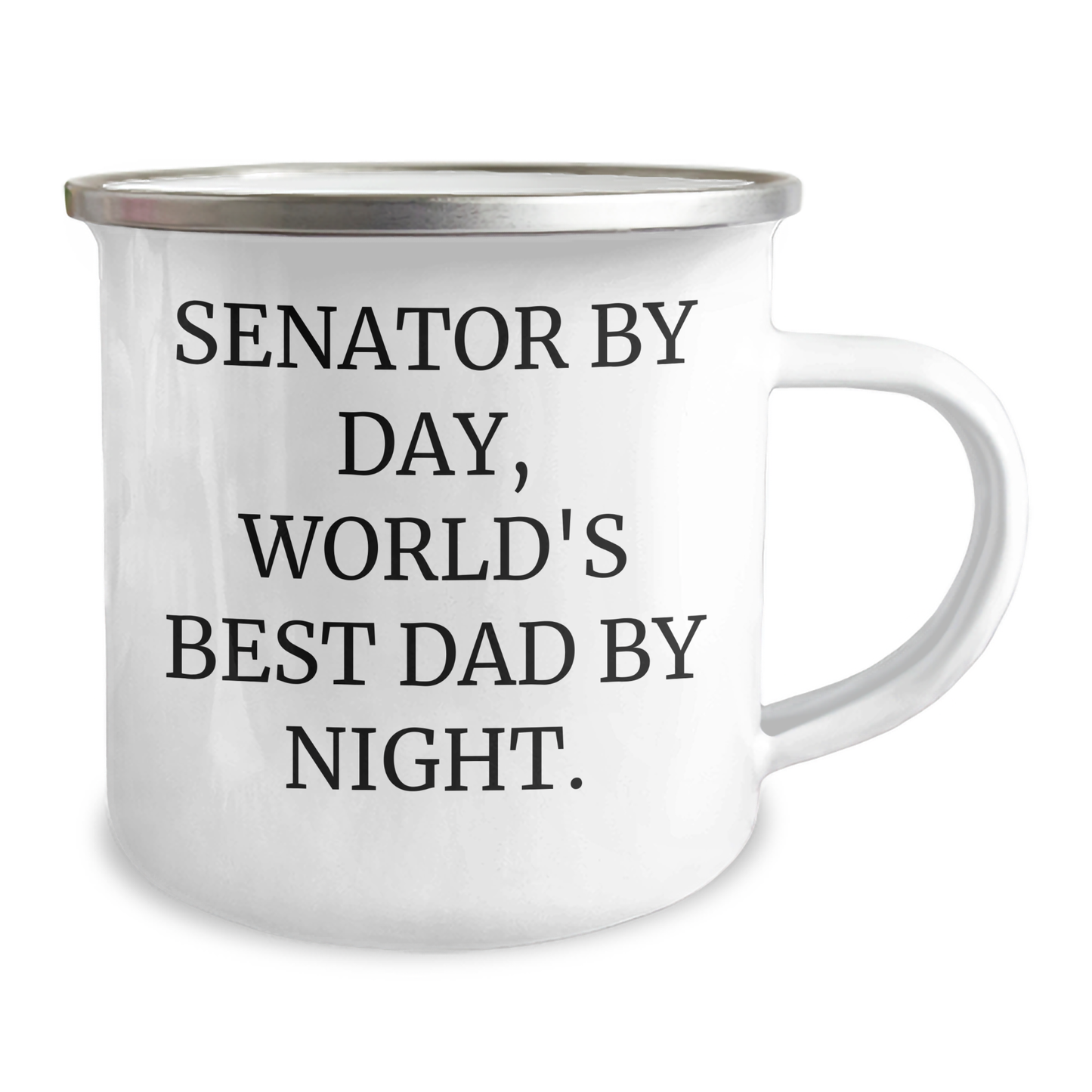 Senator Gifts, Funny Camping Mug, 'Senator By Day, World's Best Dad By Night.' - Gifts from Family, Unique Father's Day Unique Gifts - Image 2
