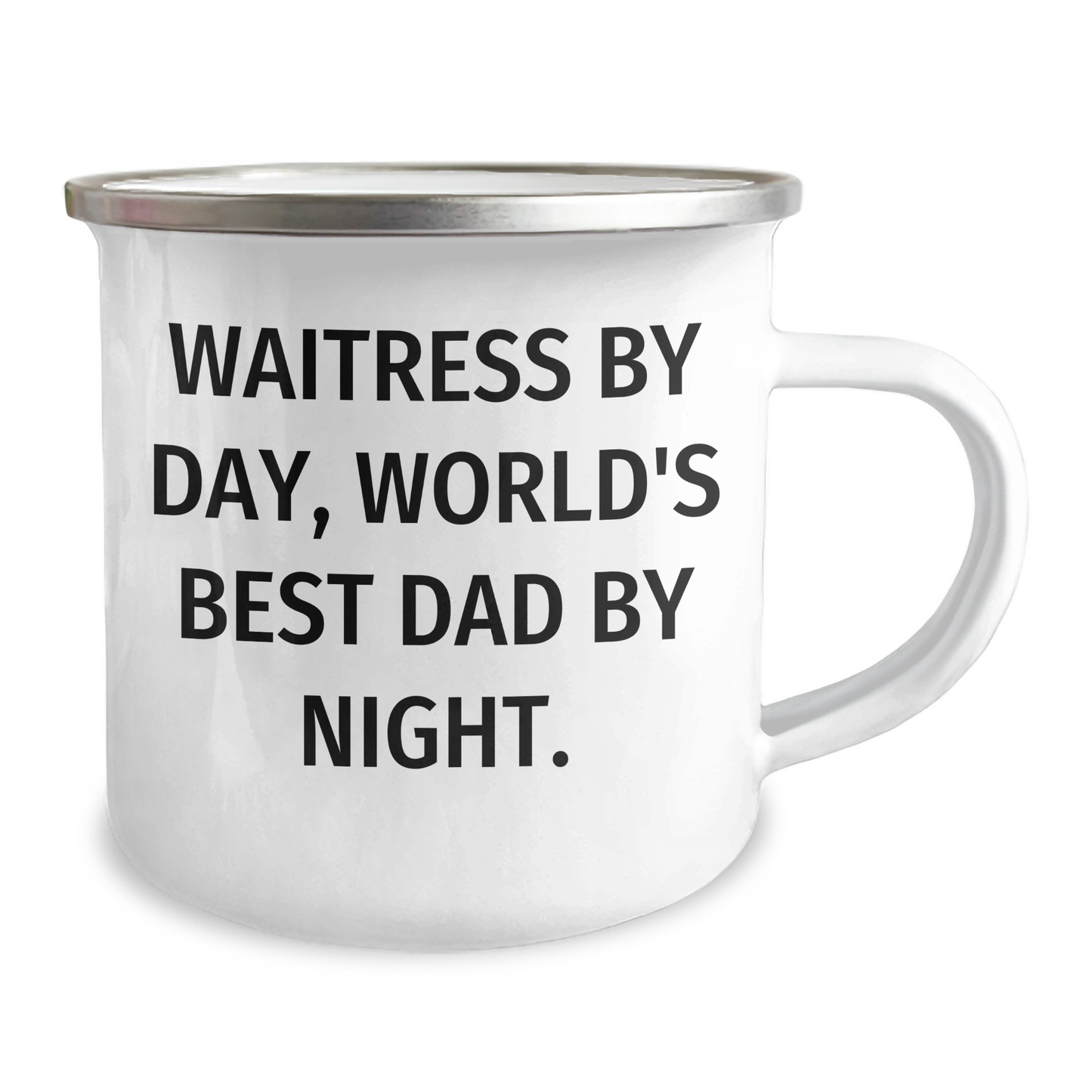 Waitress By Day, World's Best Dad By Night. Funny Camping Mug Gifts from Men to Waitress for Graduation - Image 2