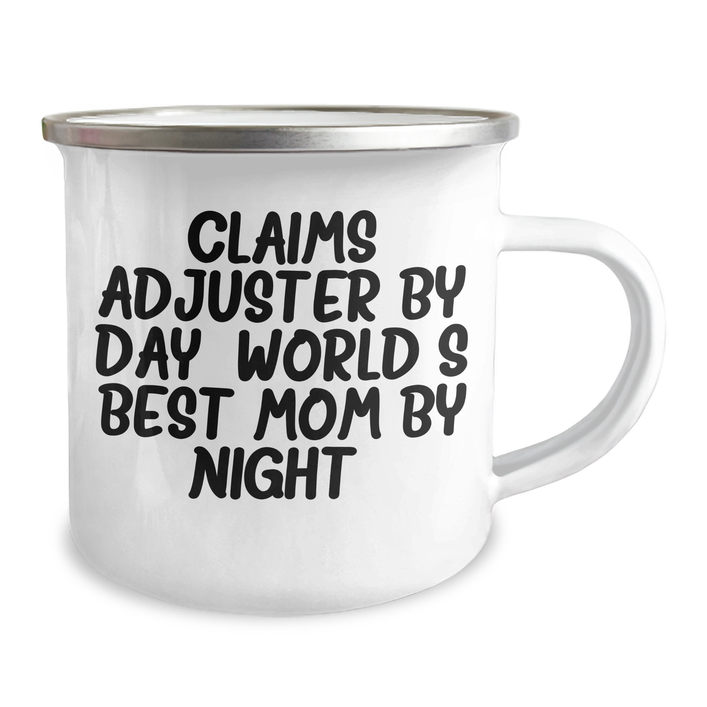 Claims Adjuster Gifts from Family - Funny Camping Mug for Claims Adjuster By Day, World's Best Mom By Night. Graduation Unique Gifts - Image 2