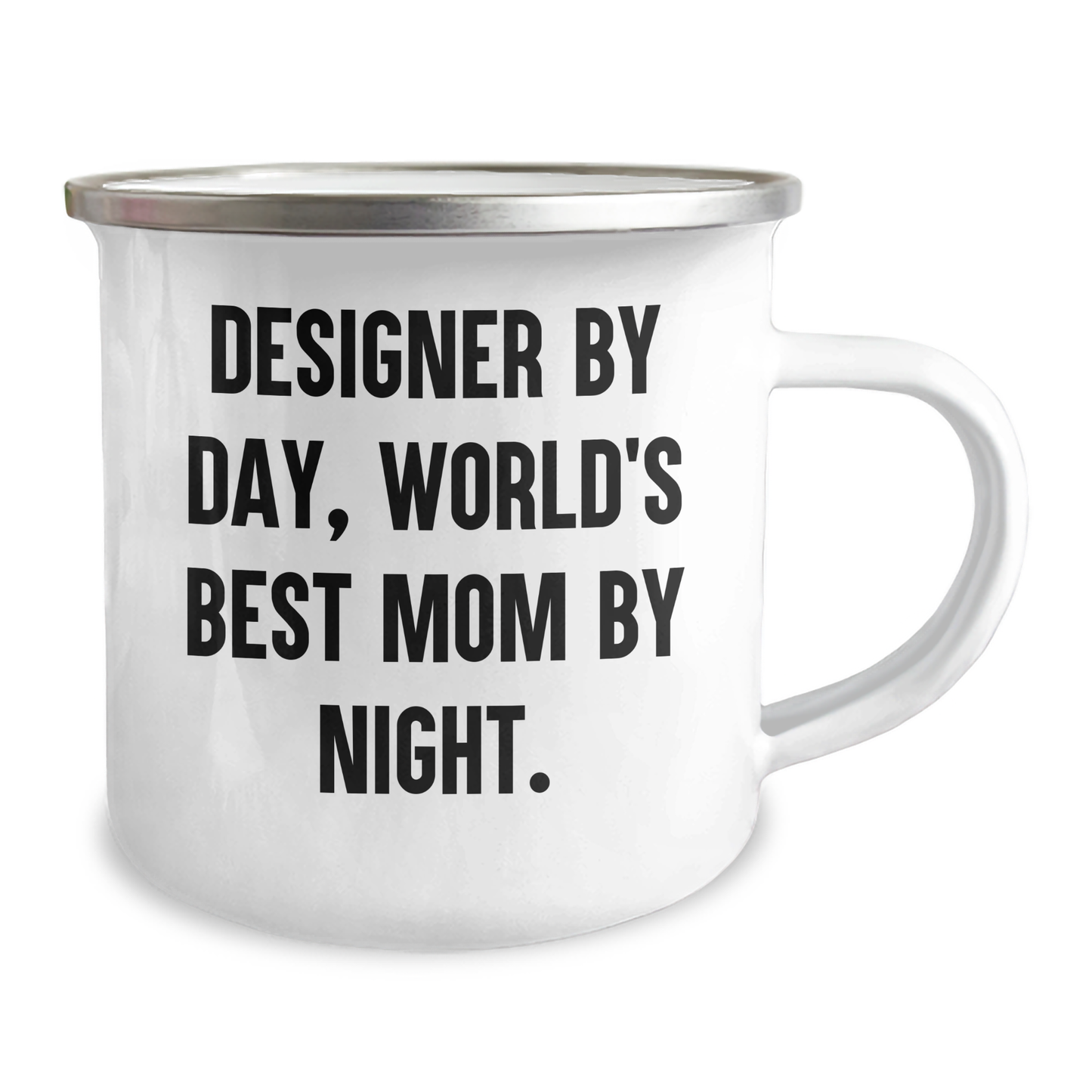 Funny Designer Gifts for Dad, 'Designer By Day, World's Best Mom By Night.' Camping Mug, Gifts from Family for Father's Day - Image 2