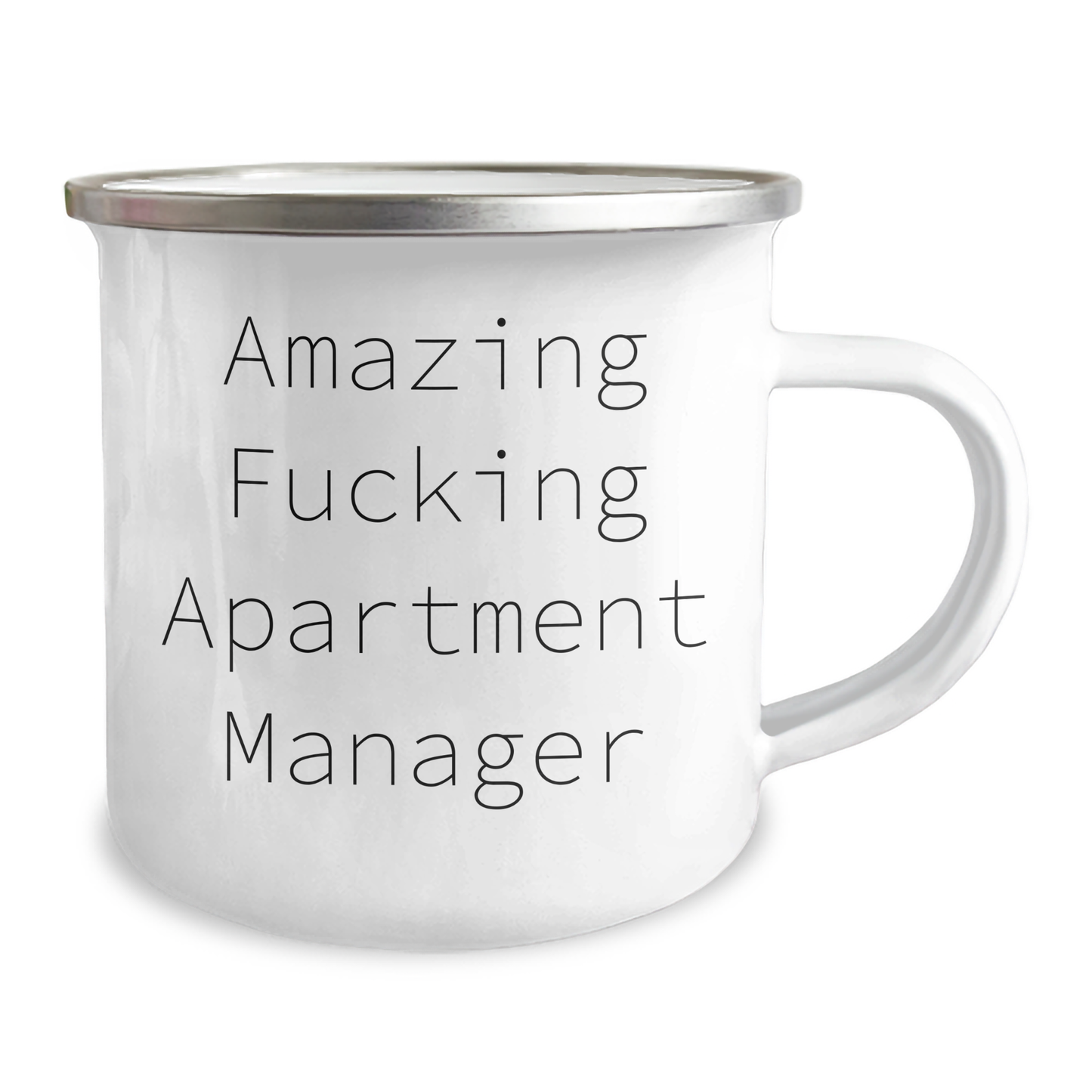 Funny Apartment Manager Gifts, Camping Mug for Graduation, 'Amazing F--king Apartment Manager' Quote, Gifts from Friends - For Apartment Manager - Image 2