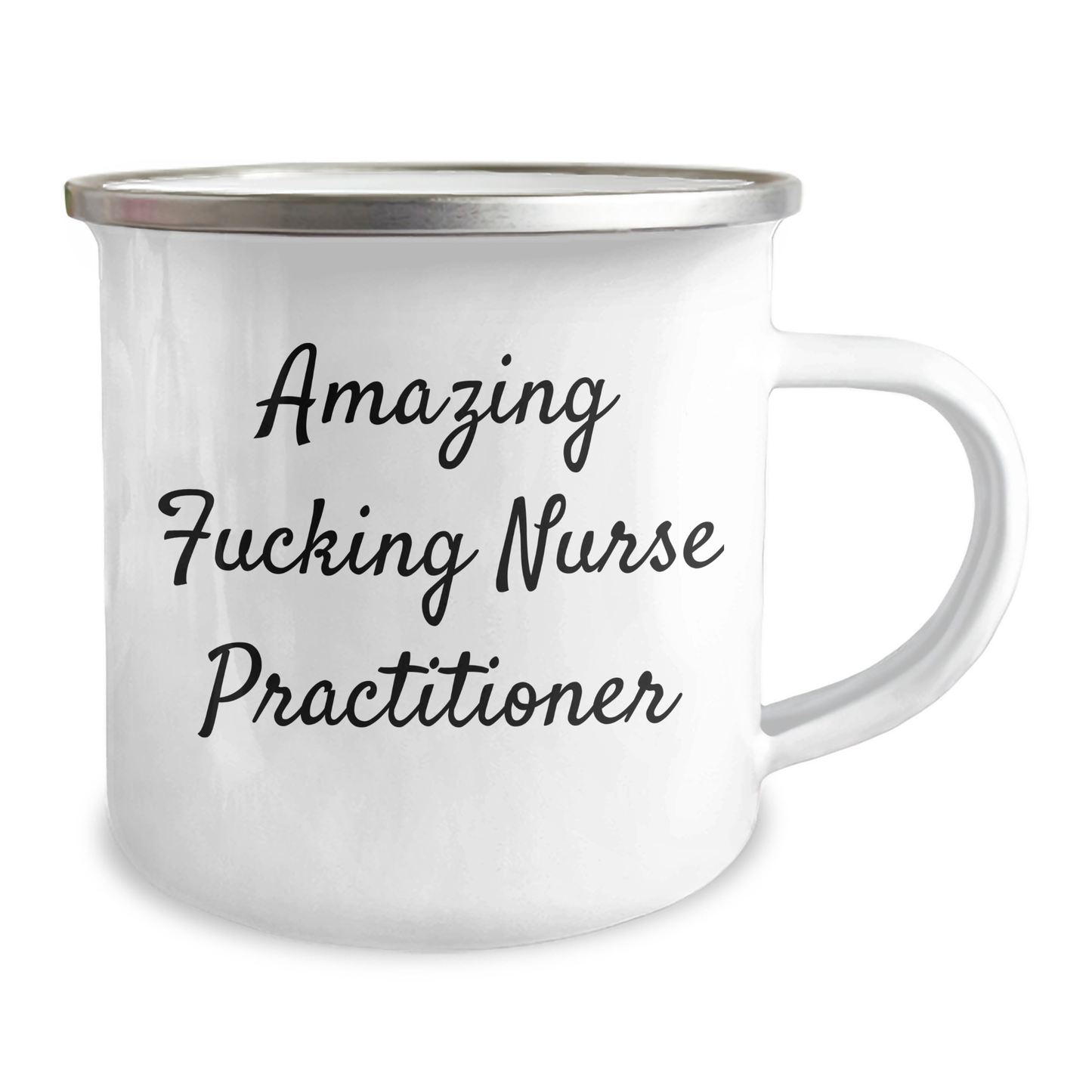 Funny Gifts for Nurse Practitioner, Amazing Camping Mug for Graduation, 'Amazing F--king Nurse Practitioner' Quote, Gifts from Friends to Nurse Practitioners, Perfect for Men and Women - Image 2
