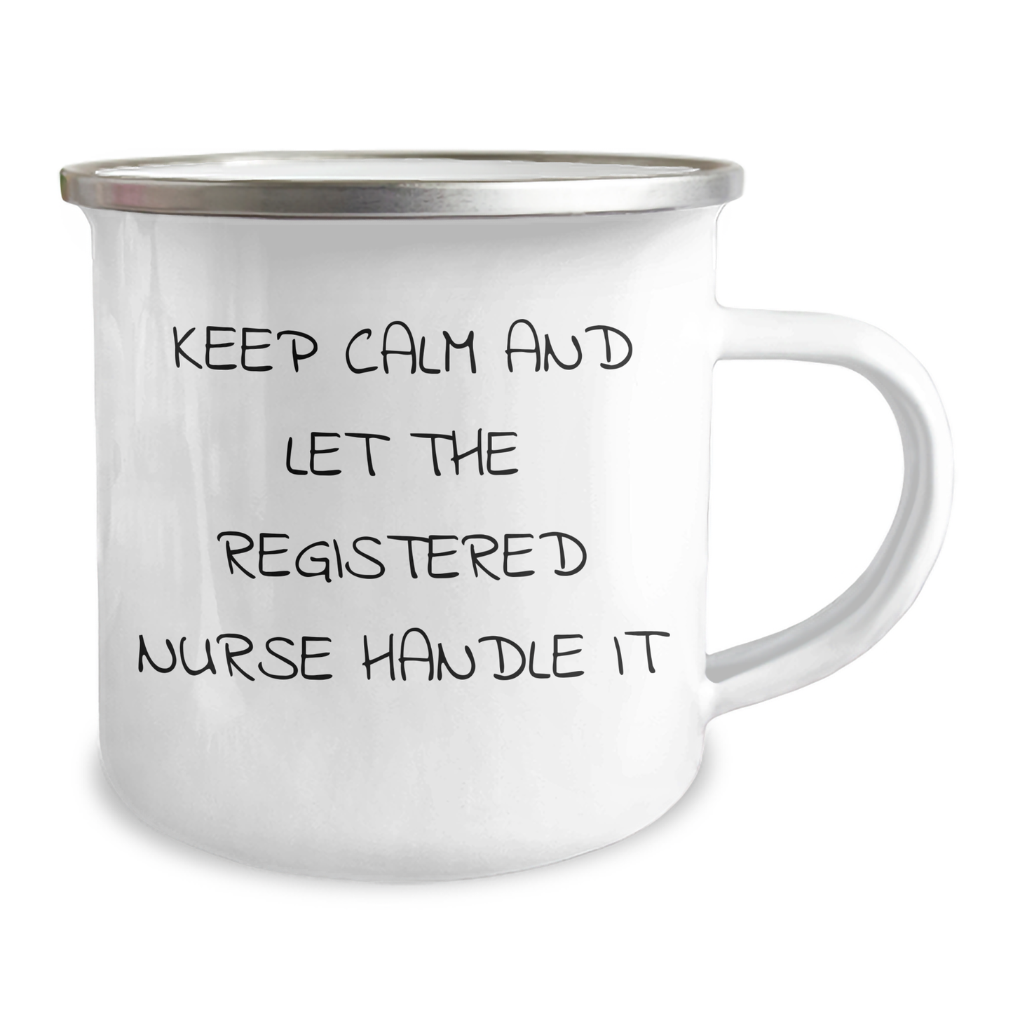 Registered Nurse Gifts from Friends - Keep Calm And Let The Registered Nurse Handle It Graduation Unique Gifts for Registered Nurse Camping Mug - Image 2