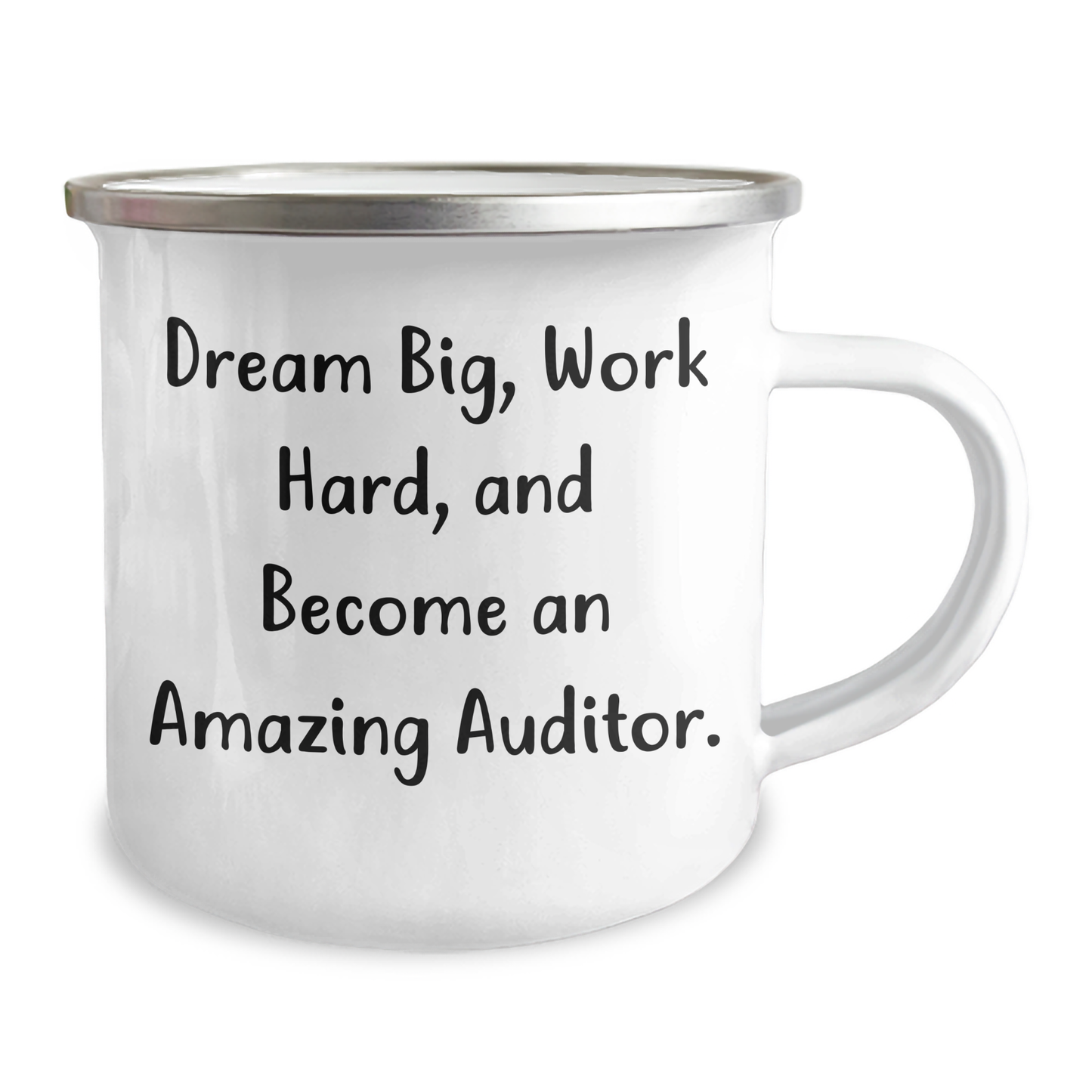 Auditor Gifts from Friends, Inspirational Camping Mug for Graduation, 'Dream Big, Work Hard, And Become An Amazing Auditor.' - Image 2